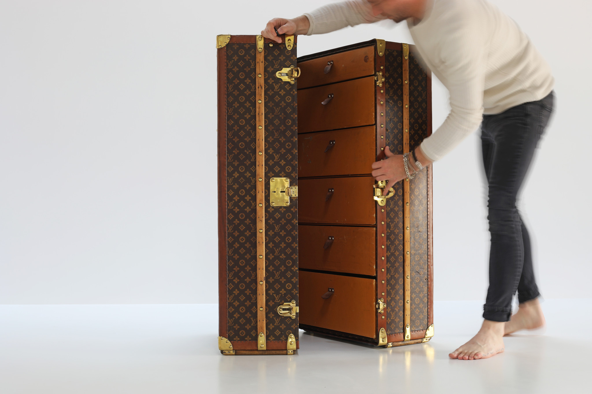 Cabin Trunk in Monogram Canvas from Louis Vuitton, France, 1930s for sale  at Pamono