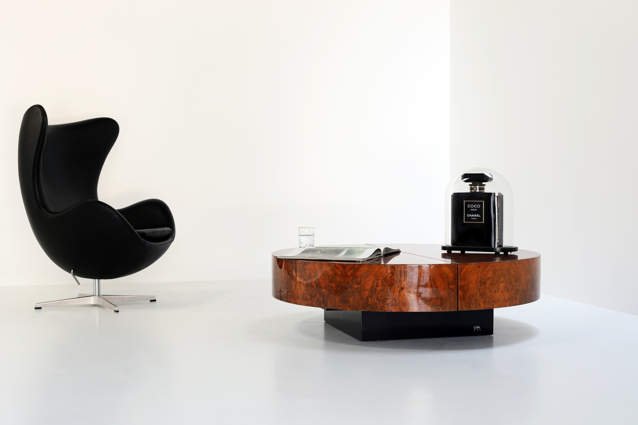 Coffee table / bar designed by Jean Claude Mahey