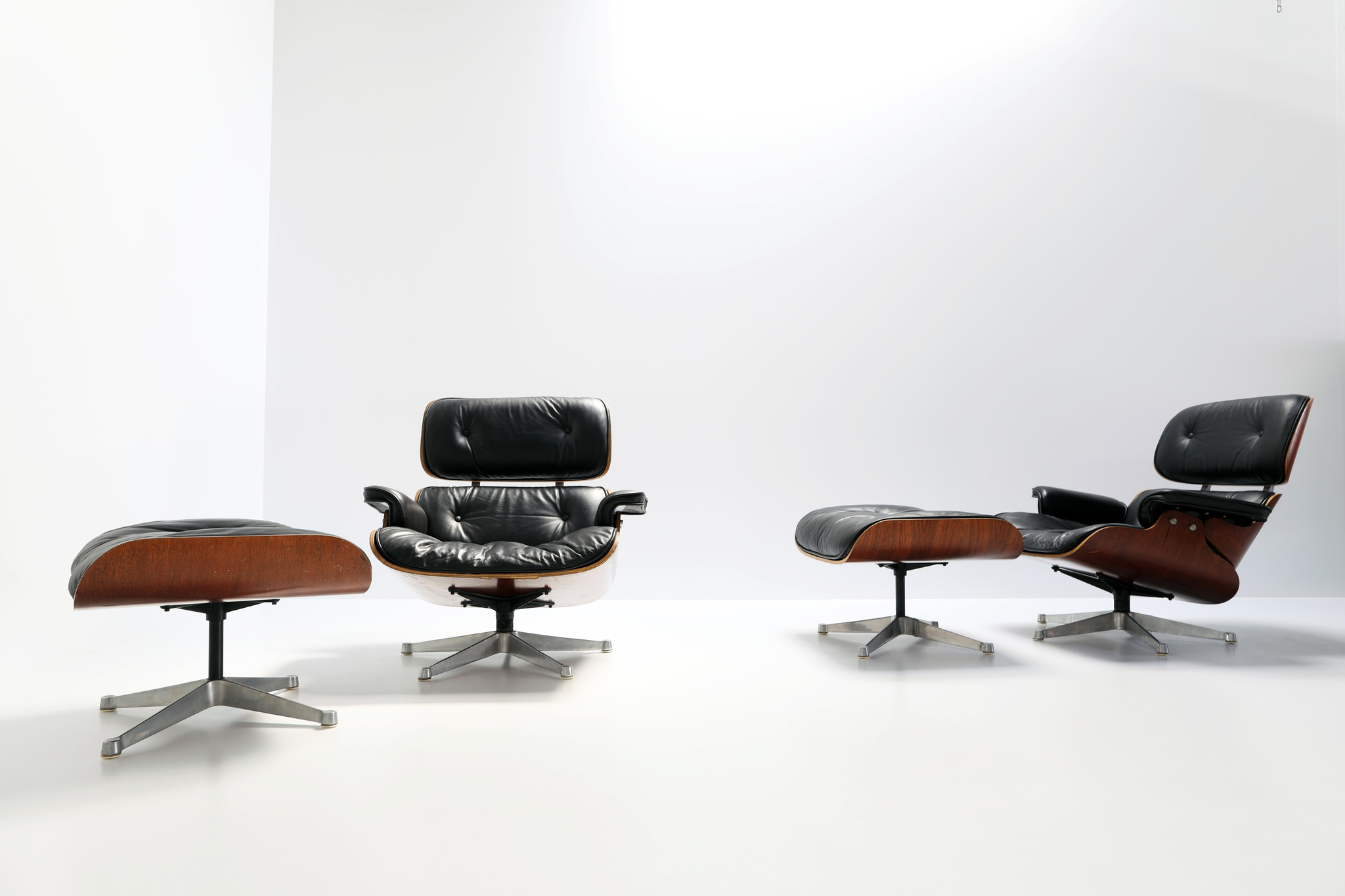 Vintage Eames lounge chair set 1978