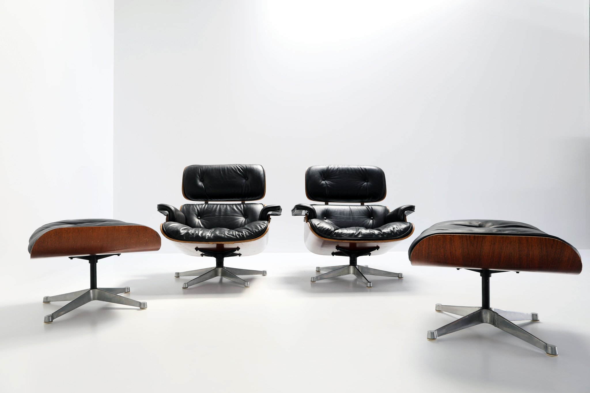 Vintage Eames lounge chair set 1978