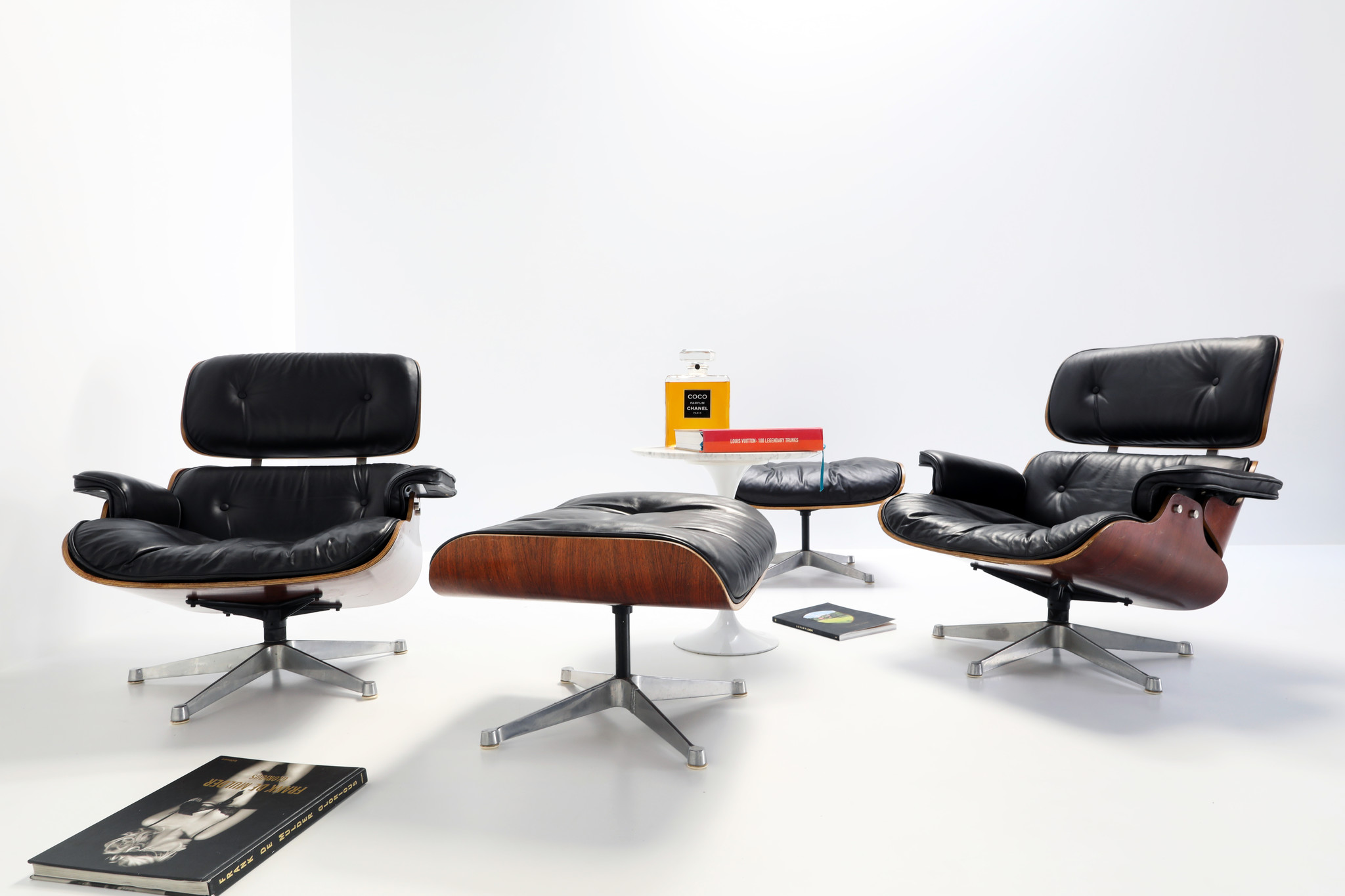 Vintage Eames lounge chair set 1978