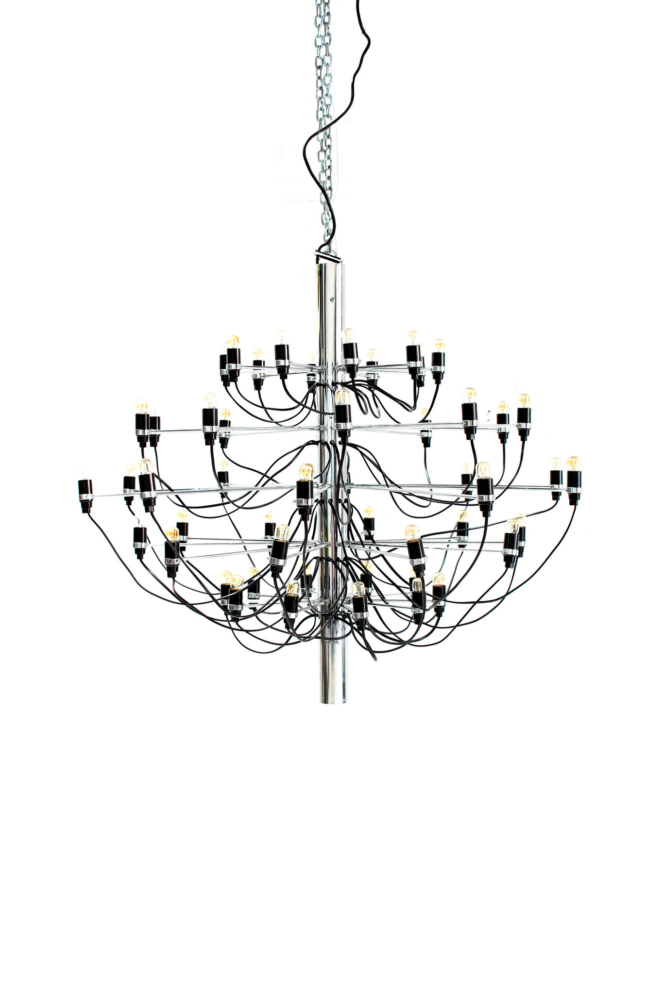 XL Flos Sarfatti chandelier in chrome, 1958