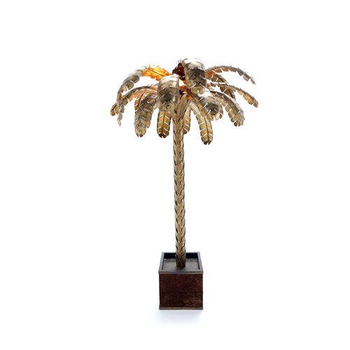 Large Maison Jansen palm tree lamp