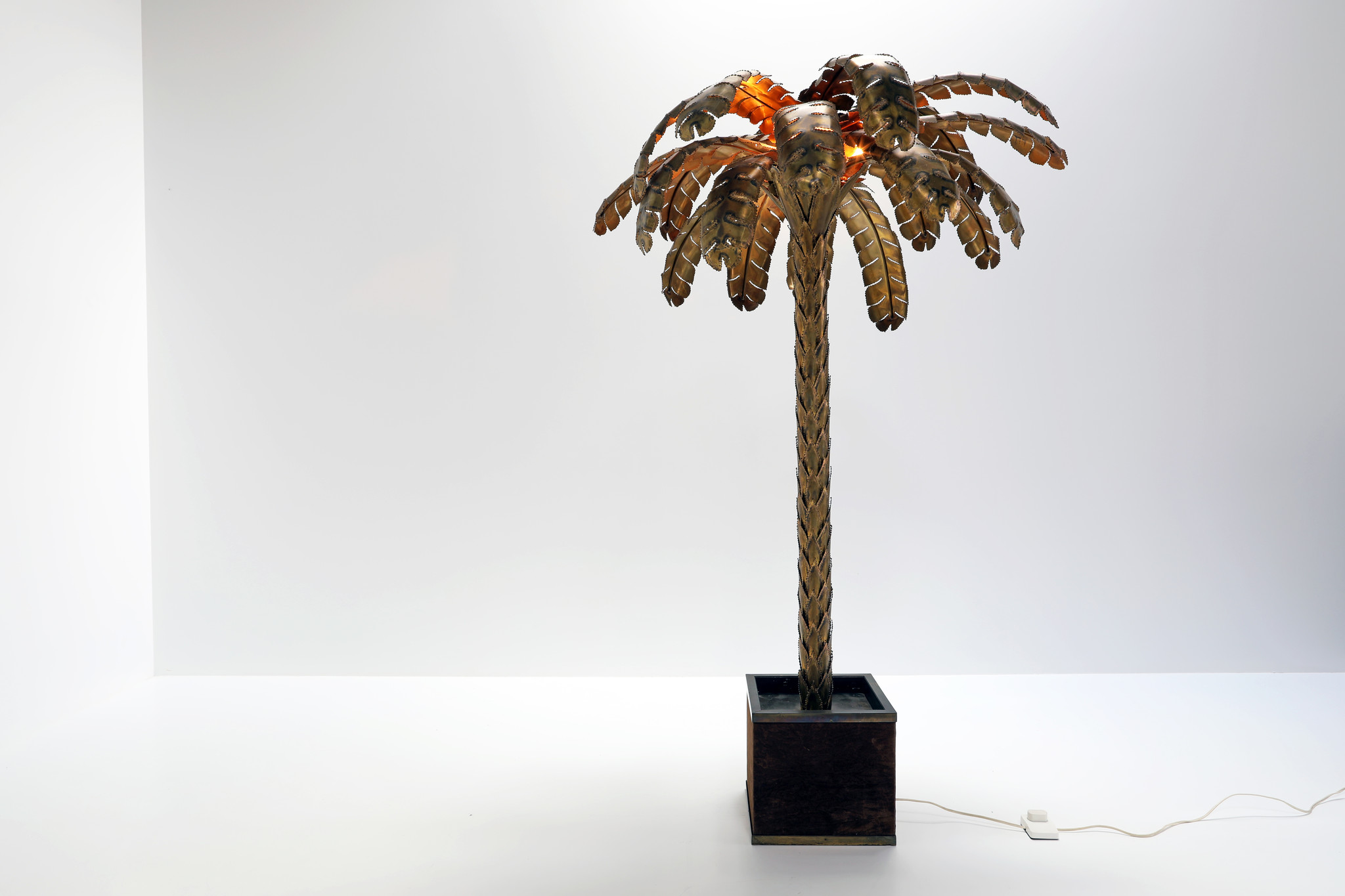 Grote Maison Jansen palmboom lamp - HET HUIS VAN WAUW