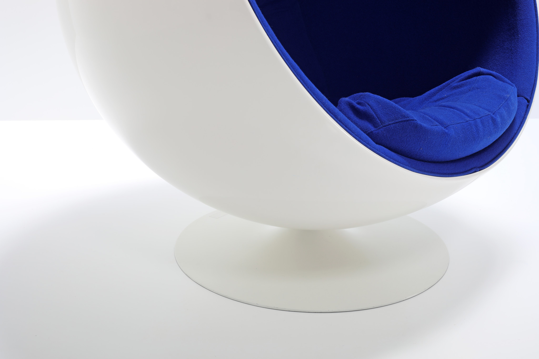 The Ball Chair was designed by Eero Aarnio for Adelta.