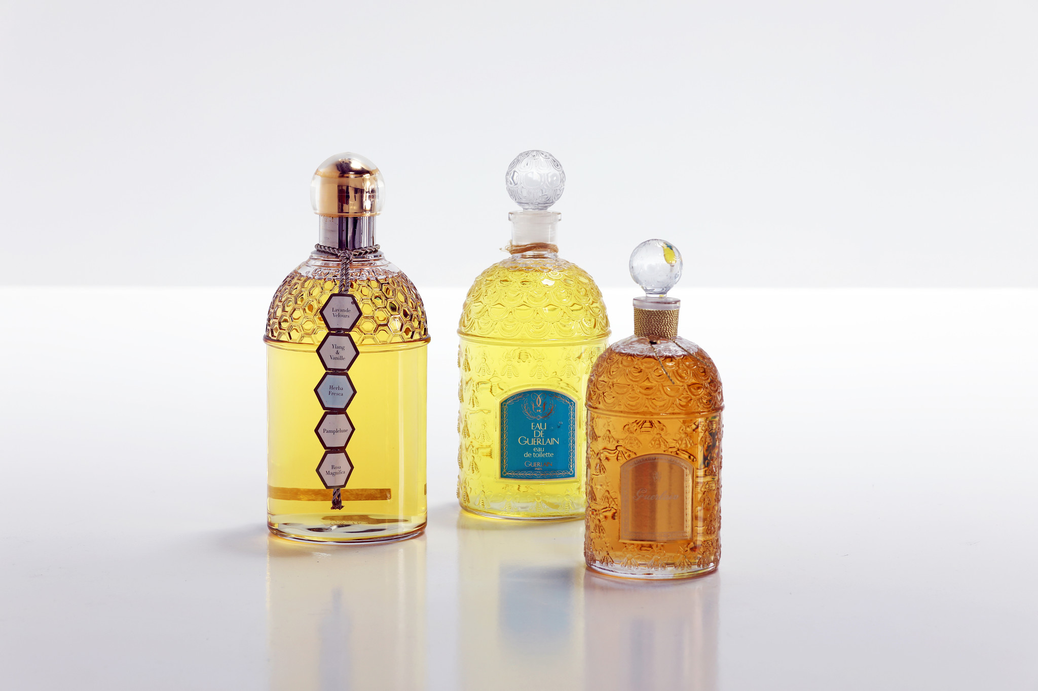 Set of large Guerlain perfume bottles