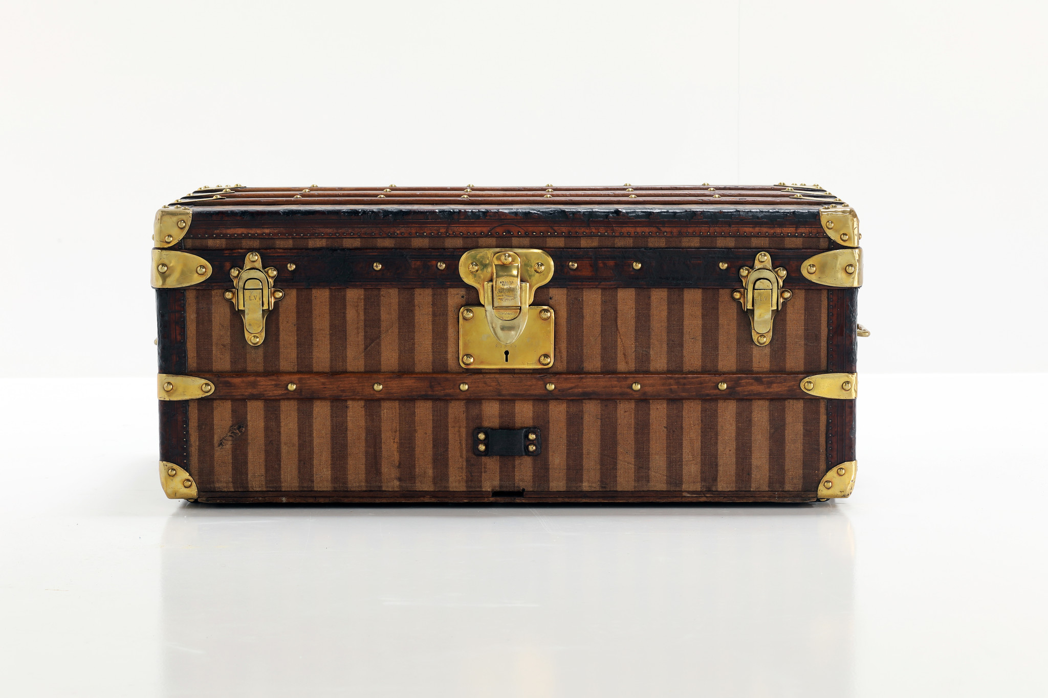 LOUIS VUITTON Leather Suitcase / Trunk - The Antiques Warehouse The  Antiques Warehouse