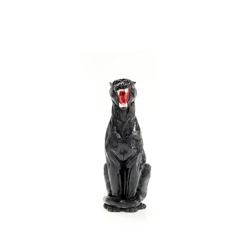 XXL black ceramic panther, 1970's