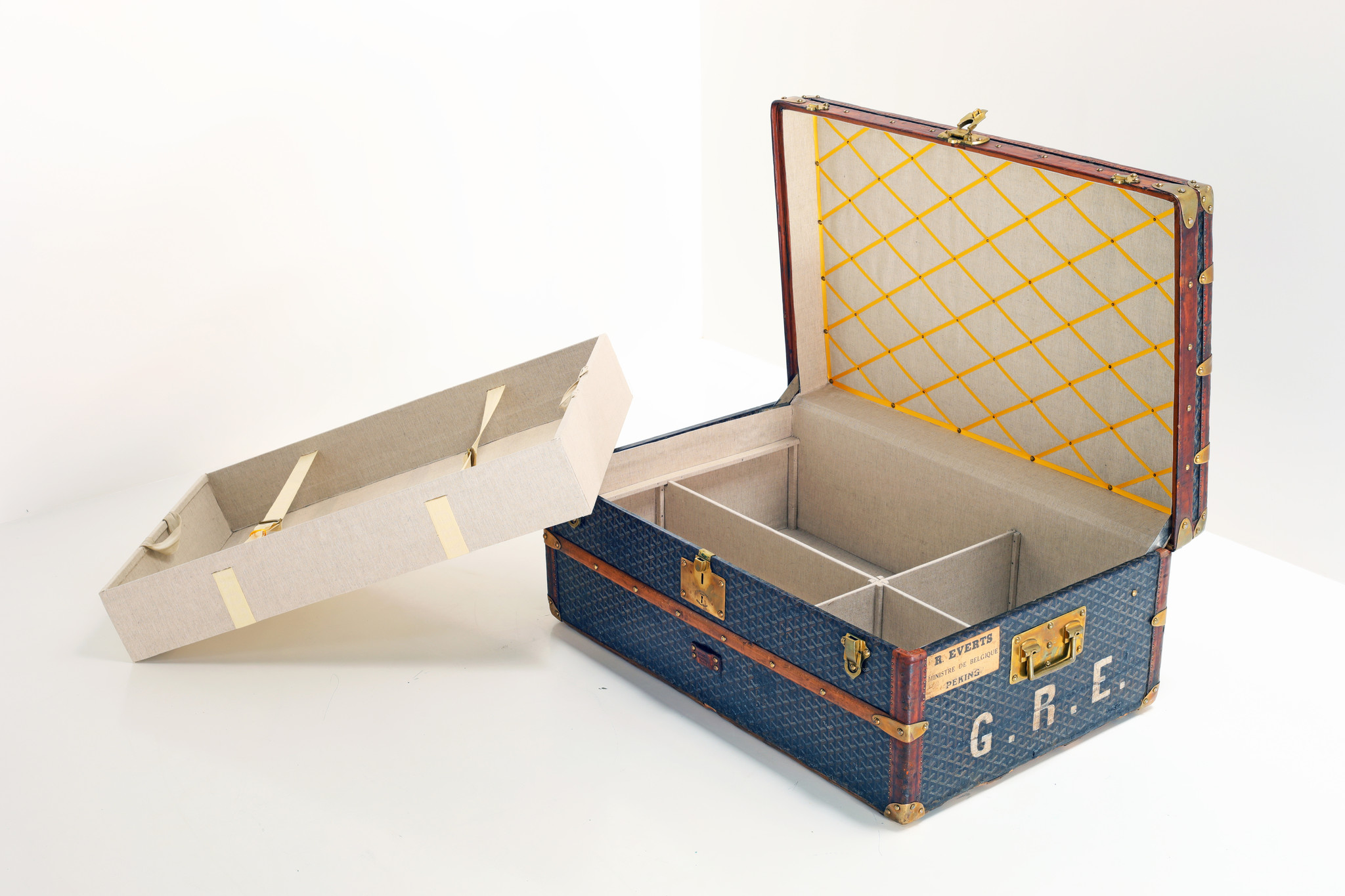 Goyard suitcase from Belgian consulate in Beijing