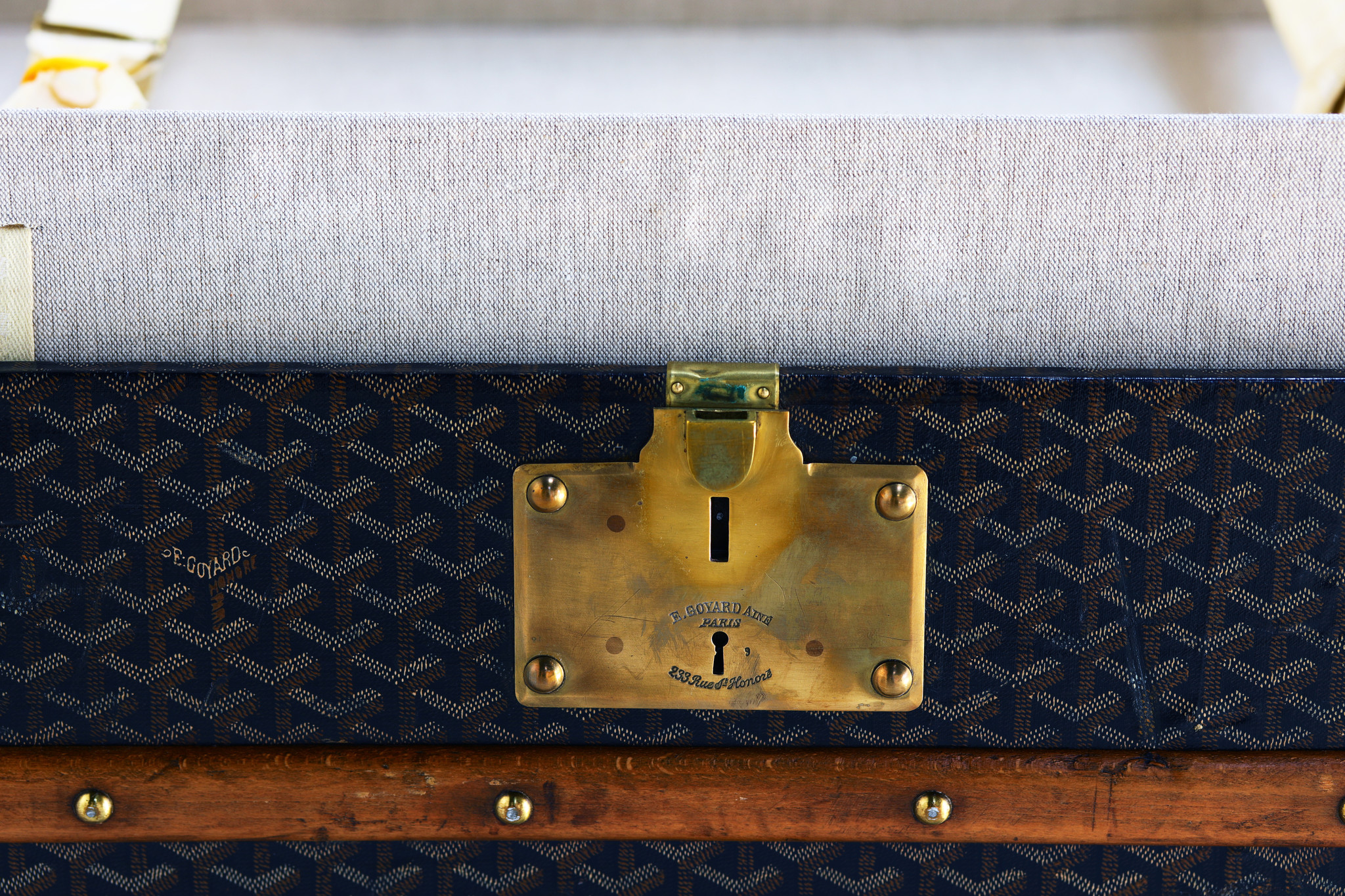 Goyard suitcase from Belgian consulate in Beijing