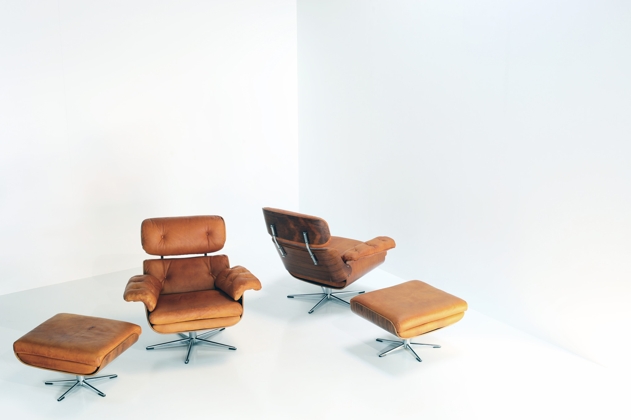 Lounge chair set Martin Stoll voor Giroflex, 1960's