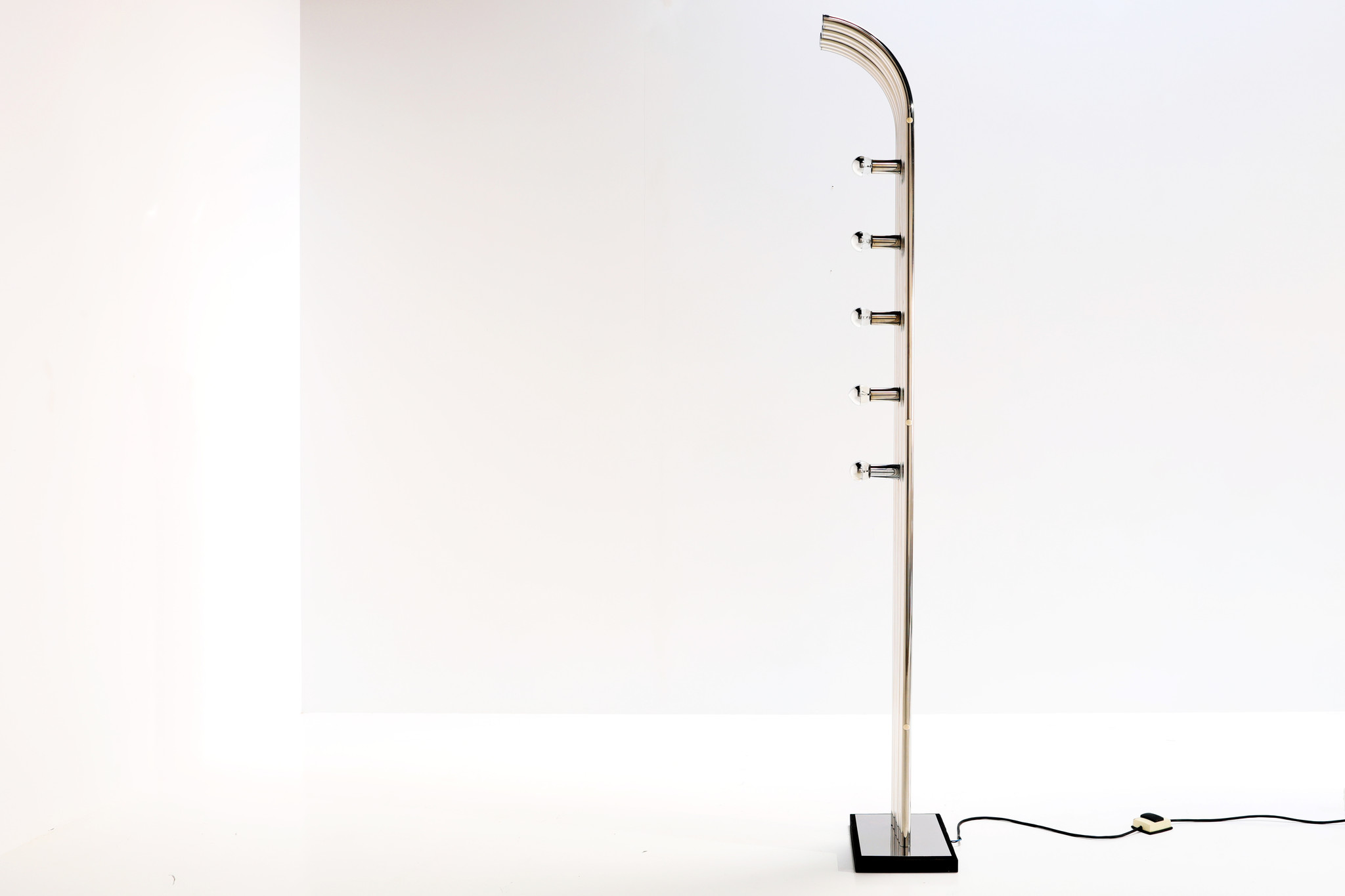 Goffredo Reggiani floor lamp in chrome, 1970's