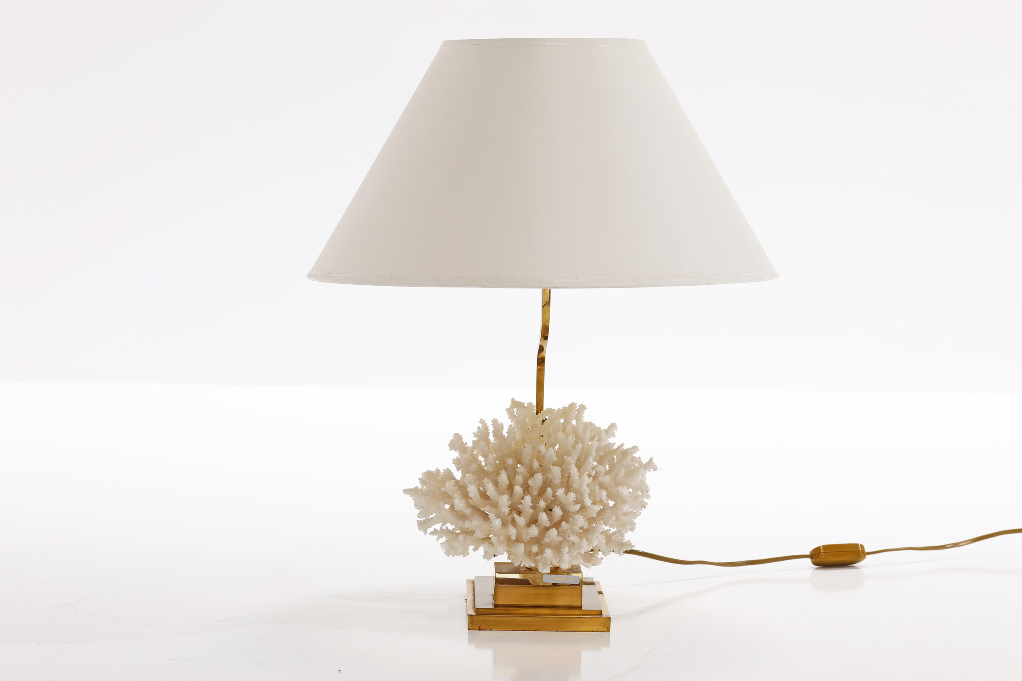 coral table lamp, 70's