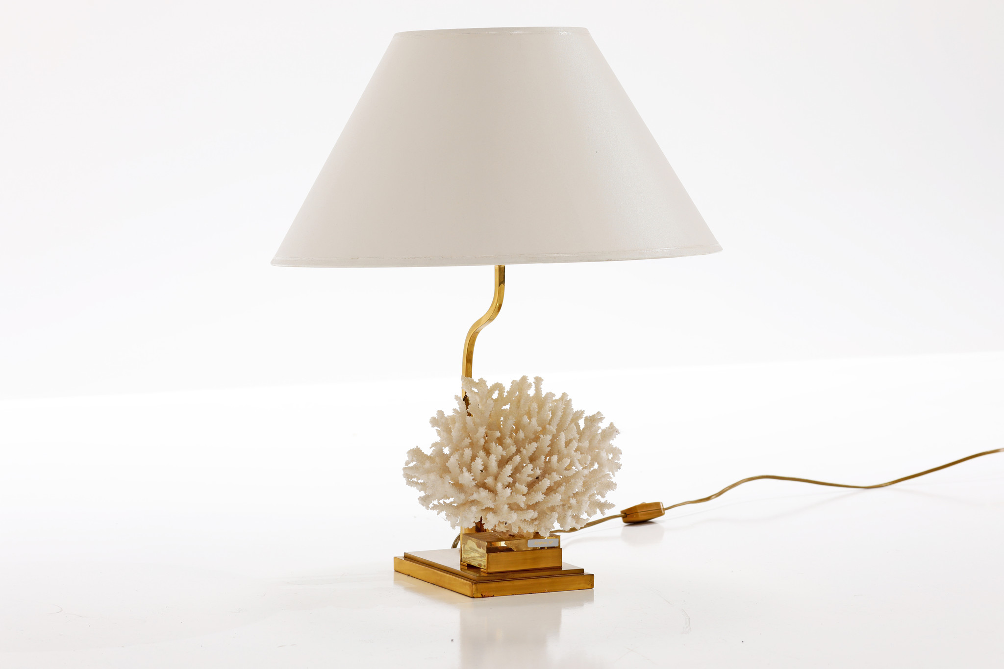 coral table lamp, 70's