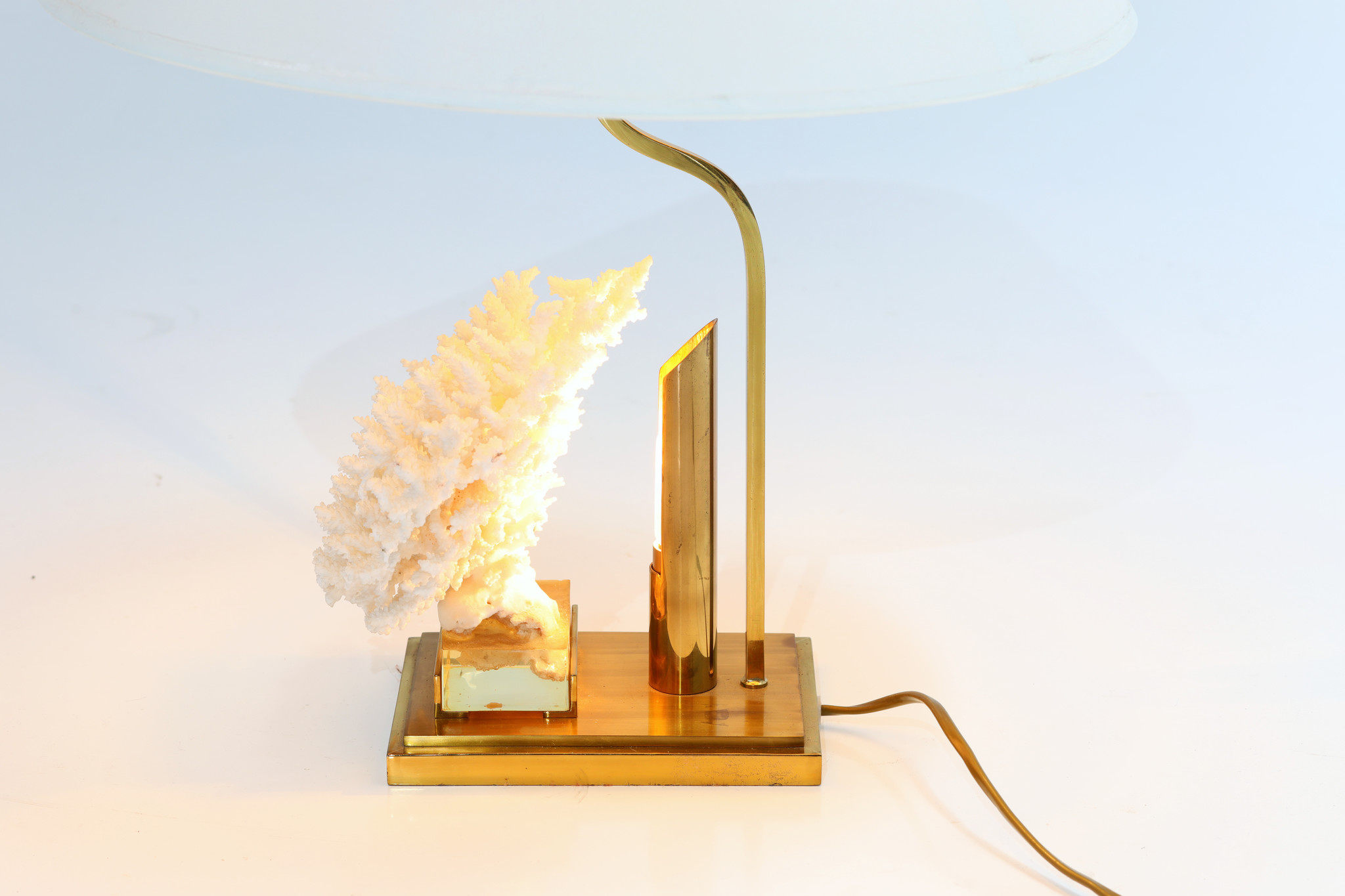 coral table lamp, 70's