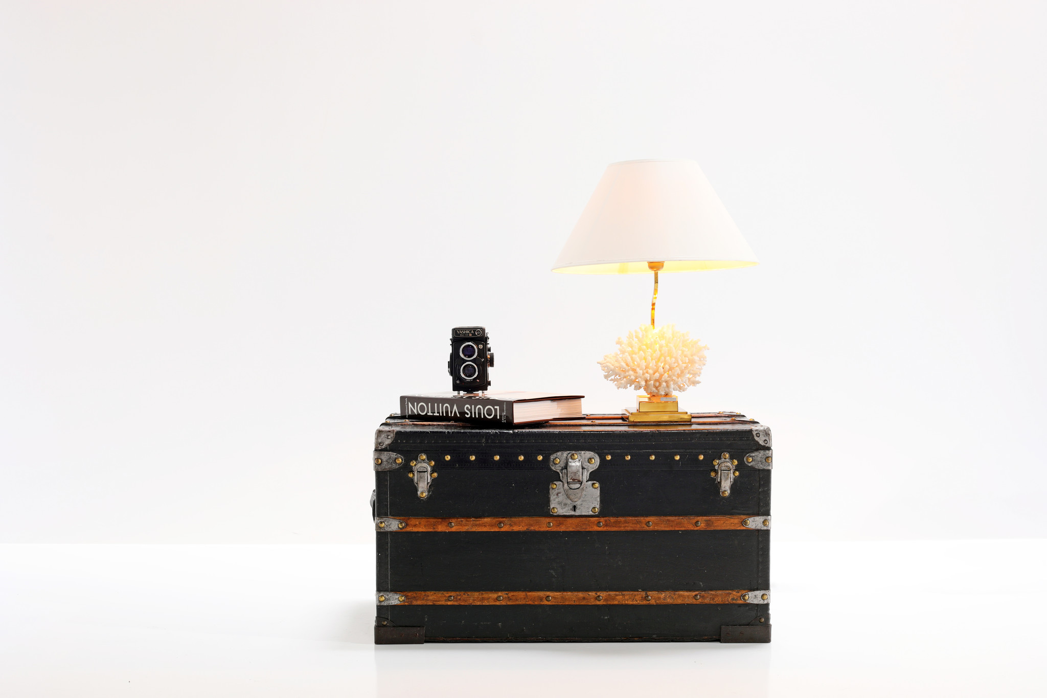 coral table lamp, 70's