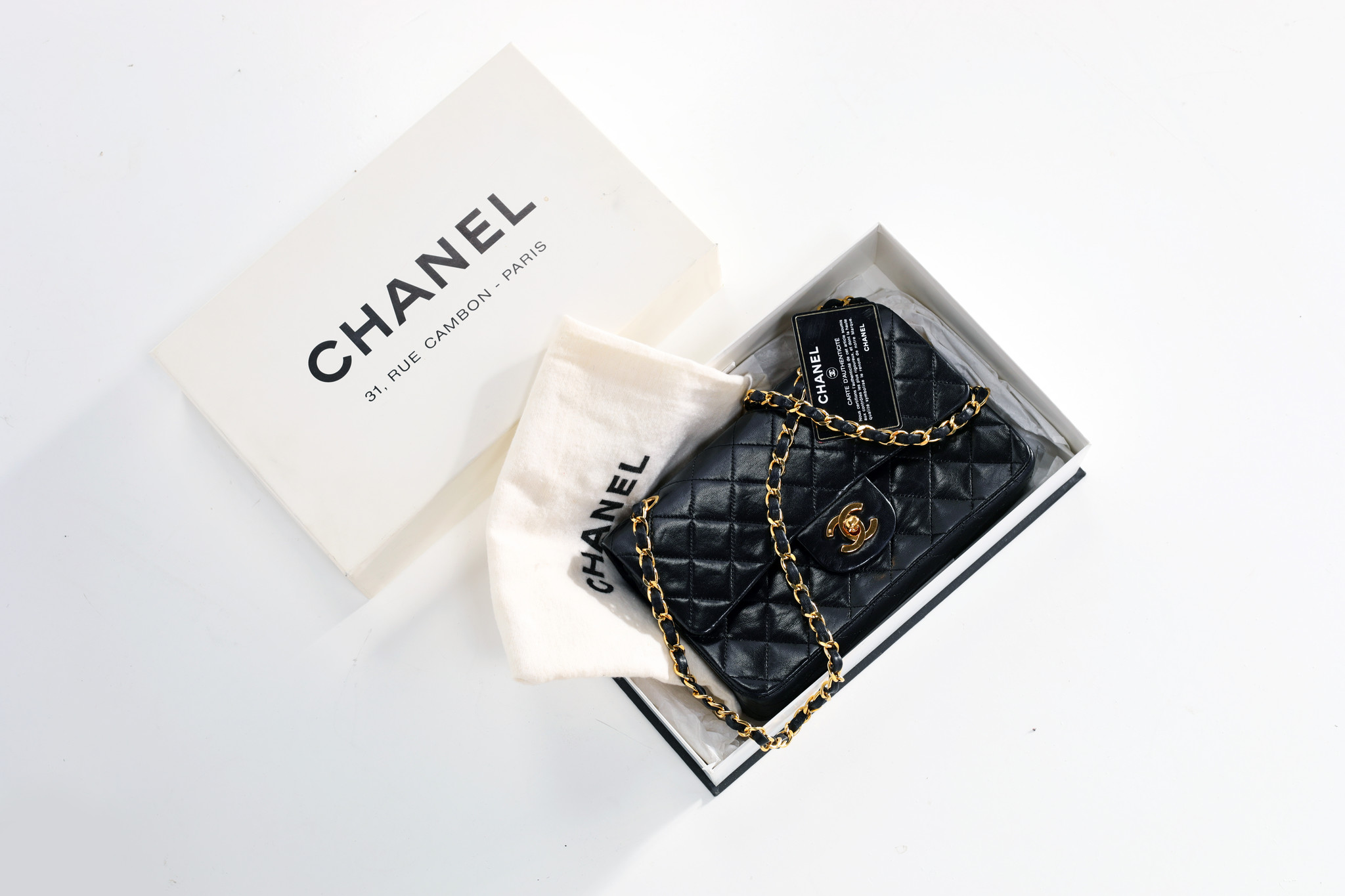 Sac double rabat moyen Chanel vintage