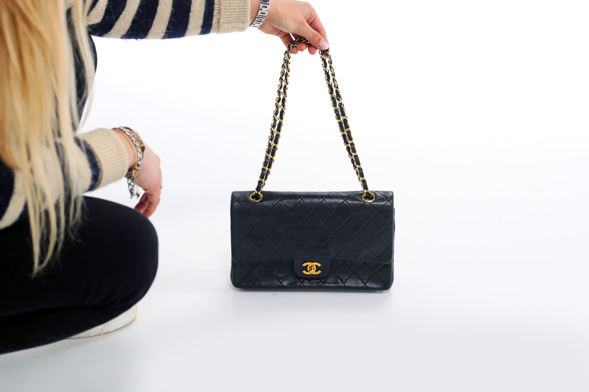 Vintage Chanel medium double flap bag - THE HOUSE OF WAUW