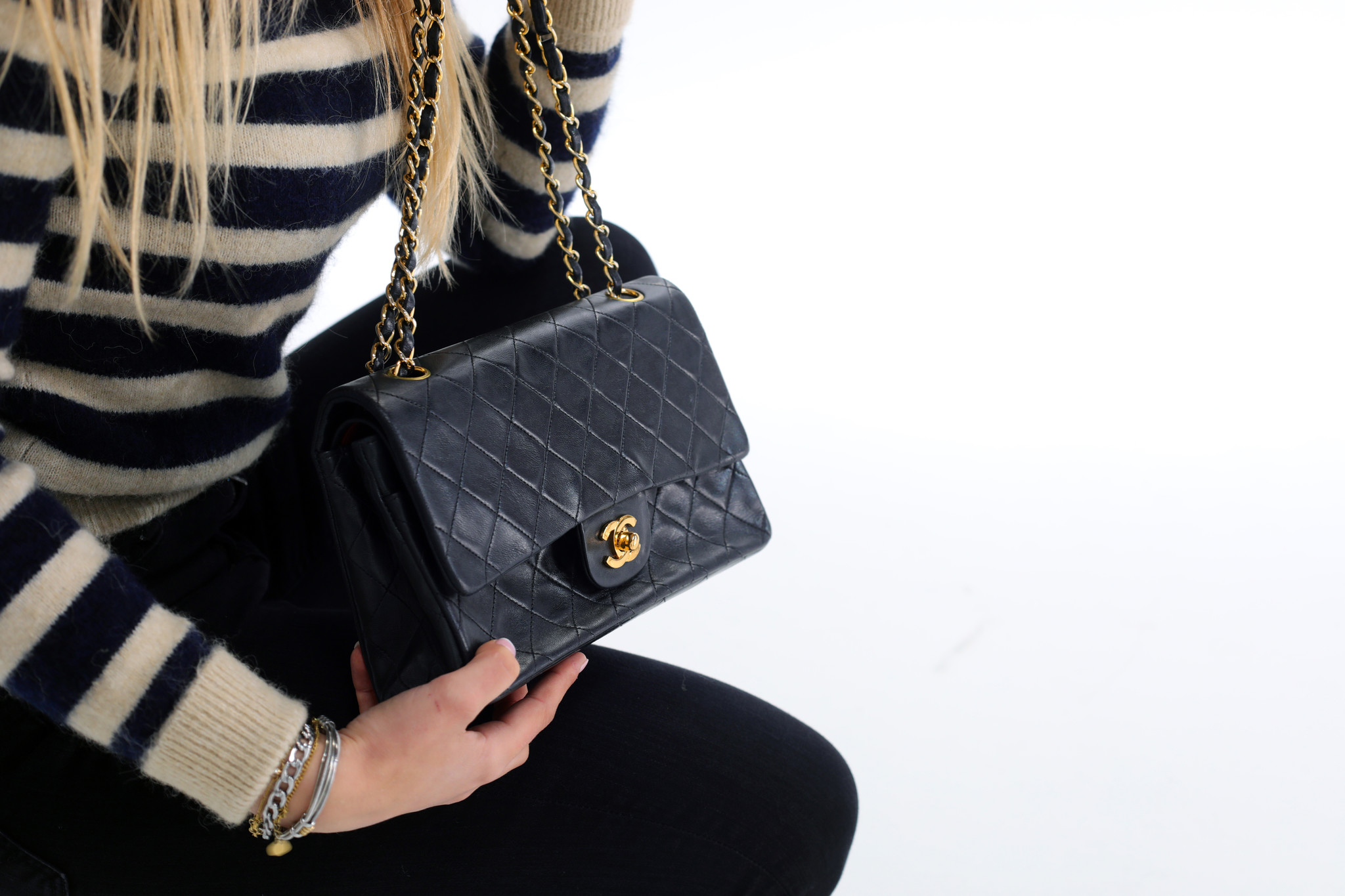 Vintage Chanel medium double flap bag - THE HOUSE OF WAUW