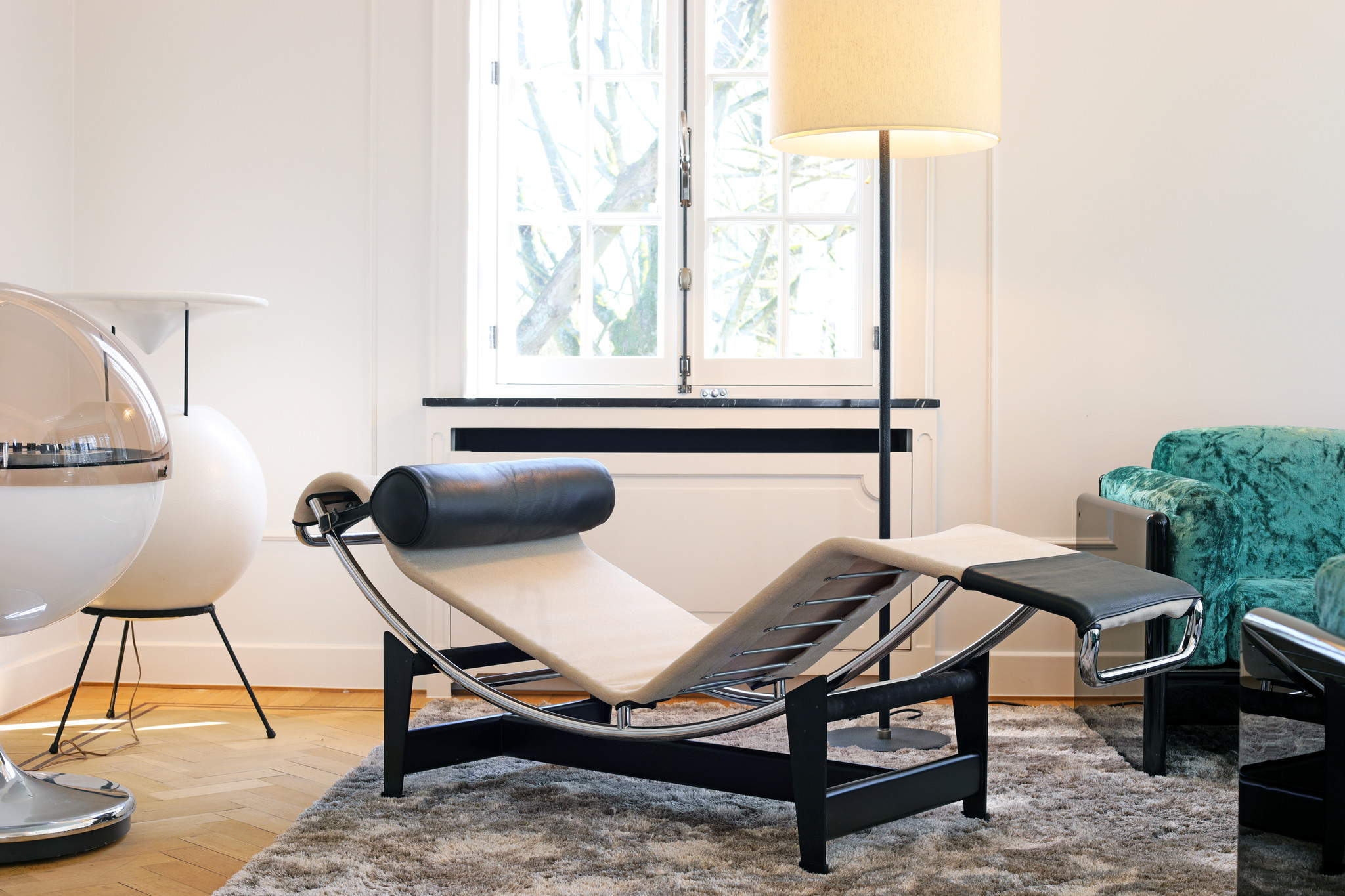 Canvas Chaise Longue designed by Le Corbusier lc4 for Cassina