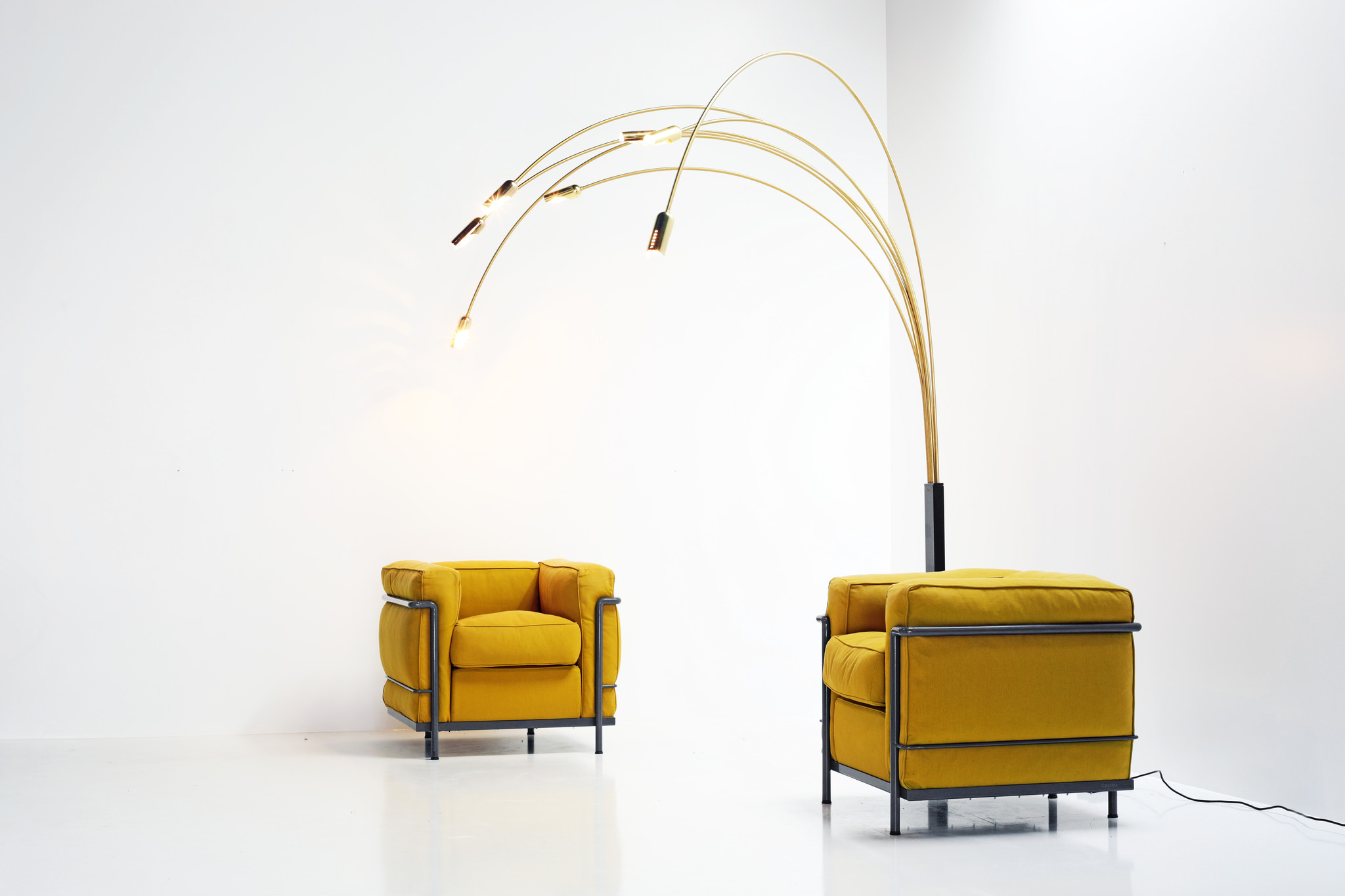 Italian vintage arc lamp with 7 arms