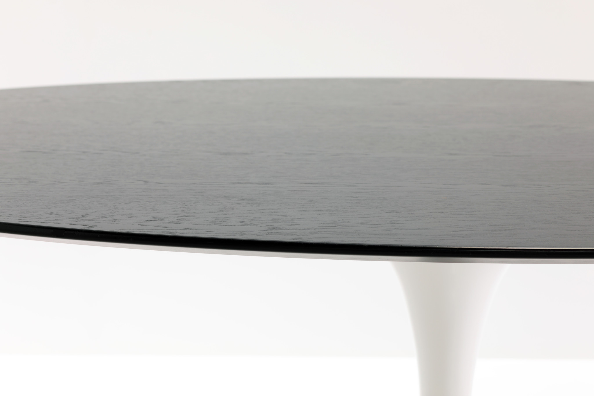 Eero Saarinen oval table with ebonized oak for Knoll