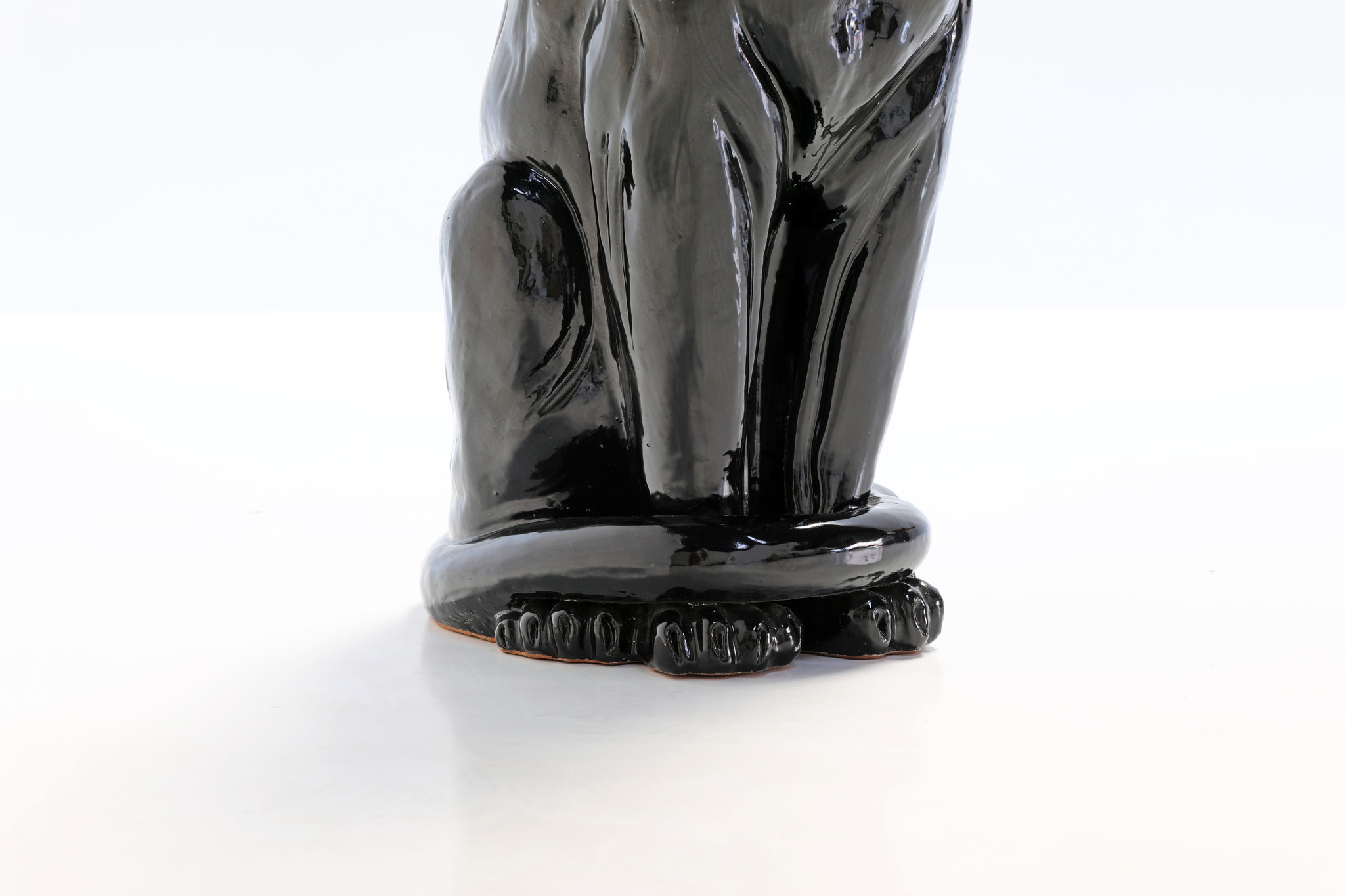 XXL Black ceramic panther, 1970's