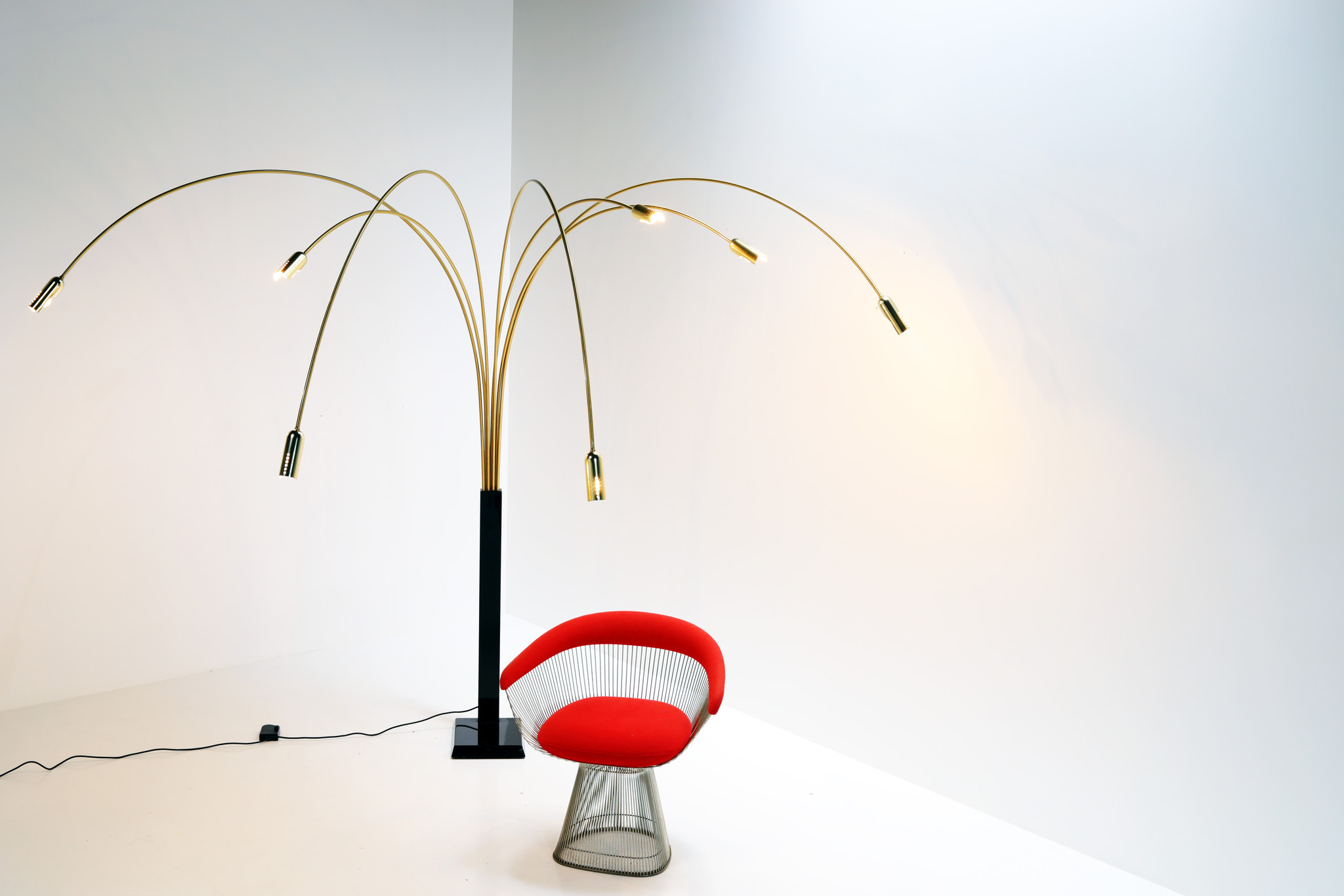 ITALIAN VINTAGE ARC LAMP WITH 7 ARMS