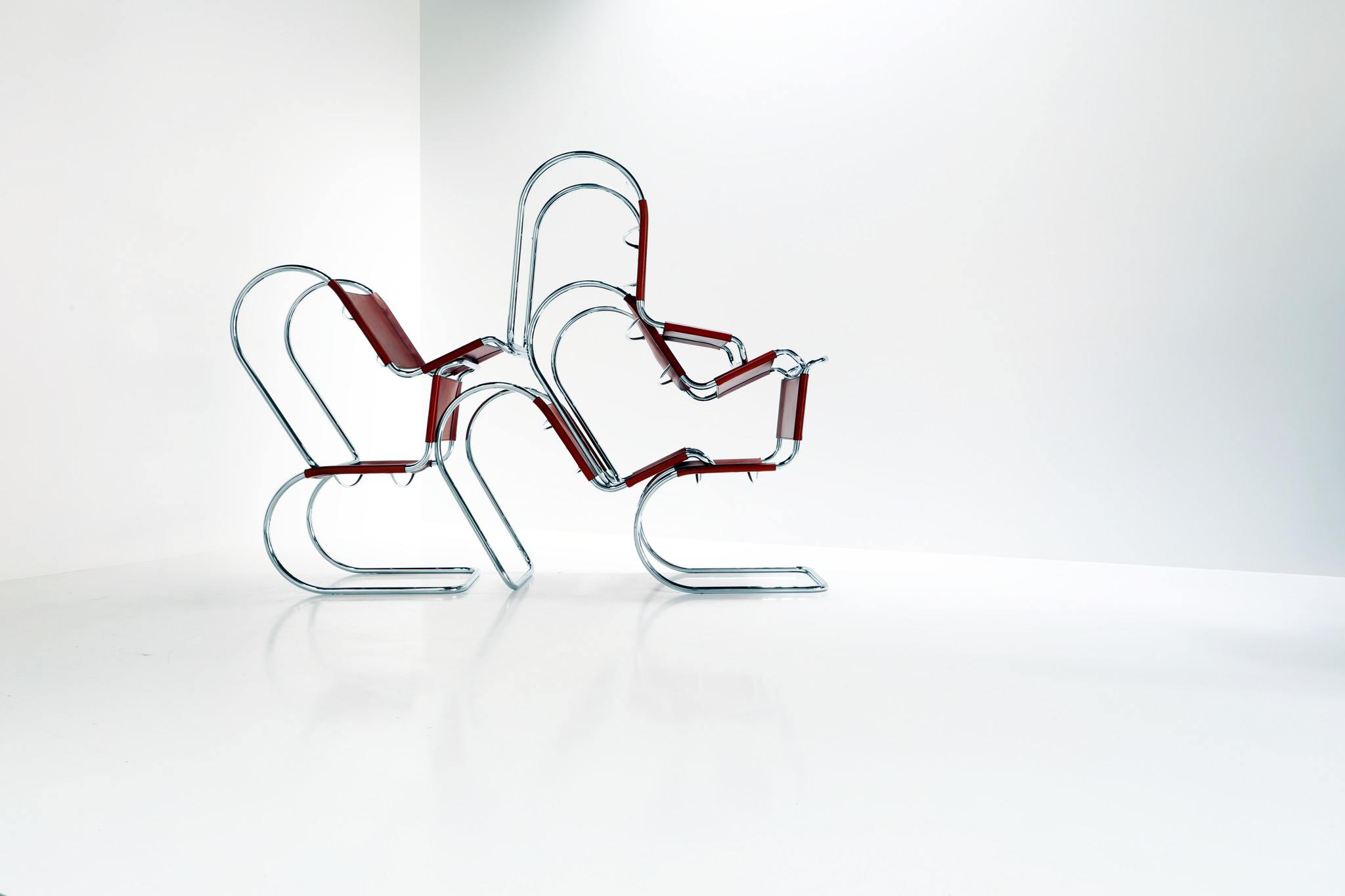 Mies van der rohe MR10 chair set for Fasem, 1980's