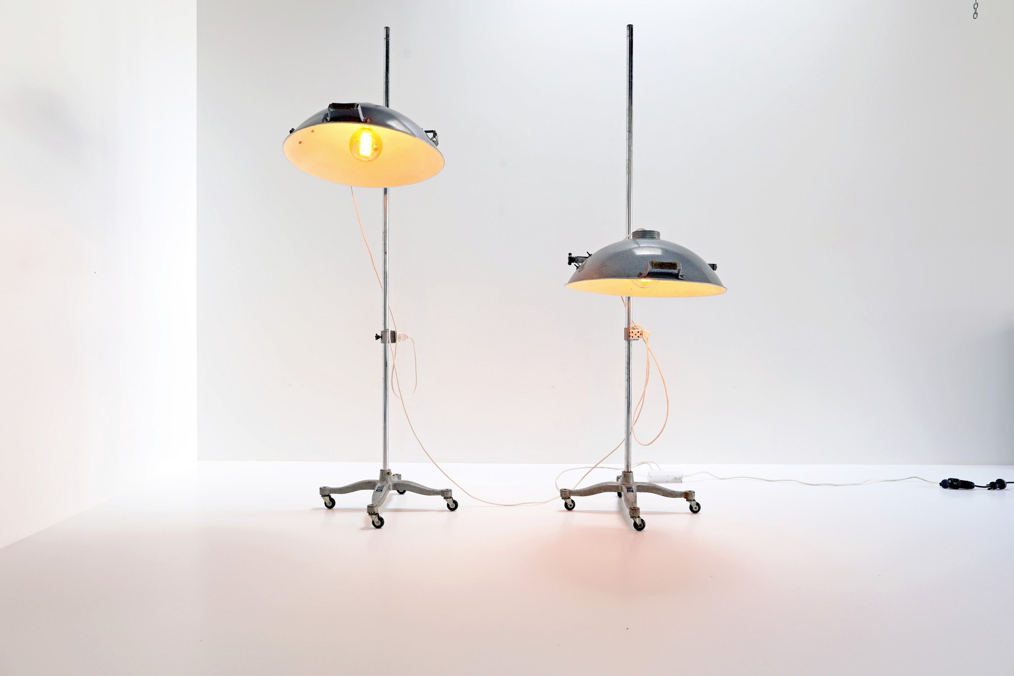 Original Narita photo studio standing lamps circa 1950