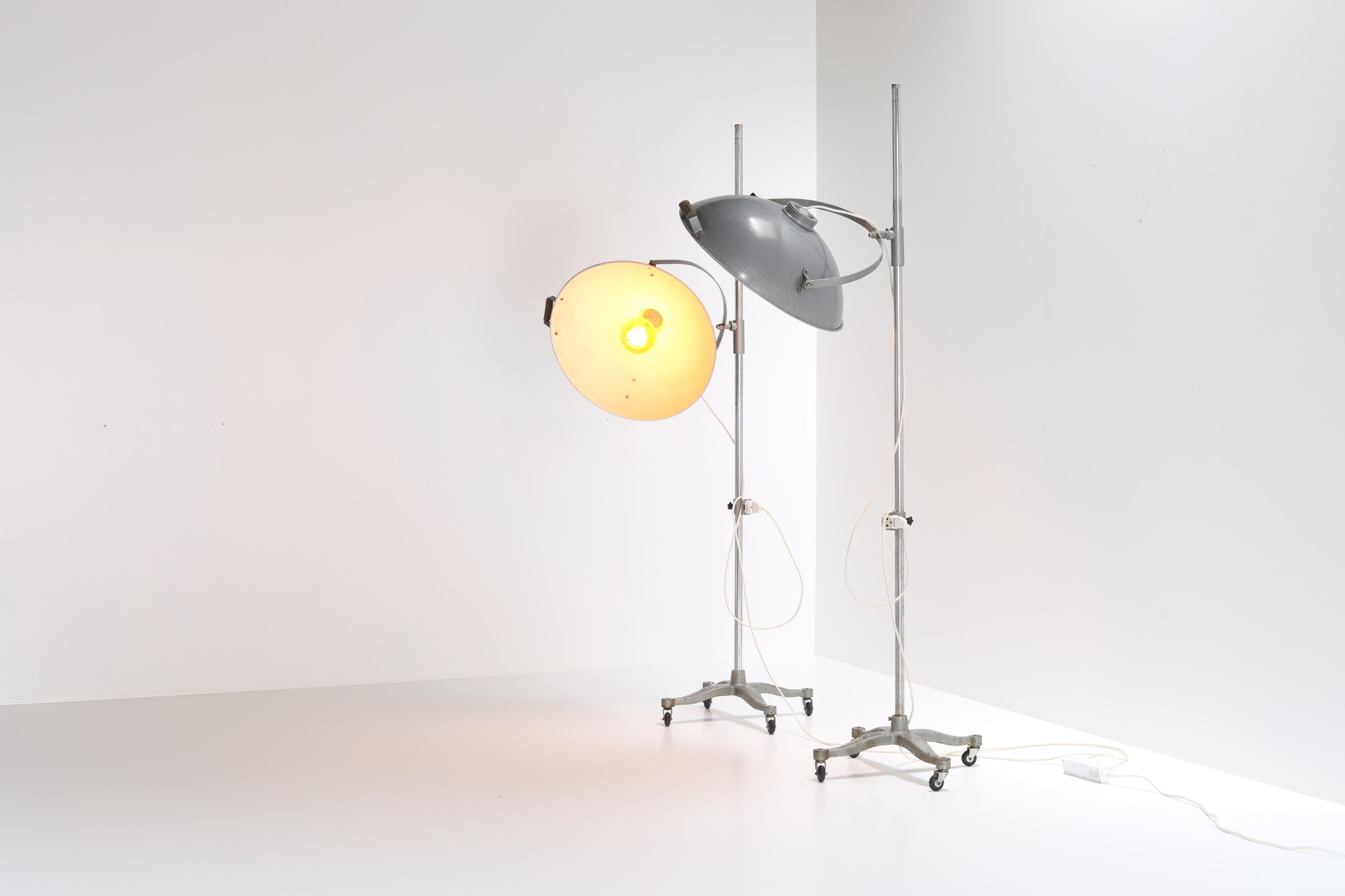 Original Narita photo studio standing lamps circa 1950