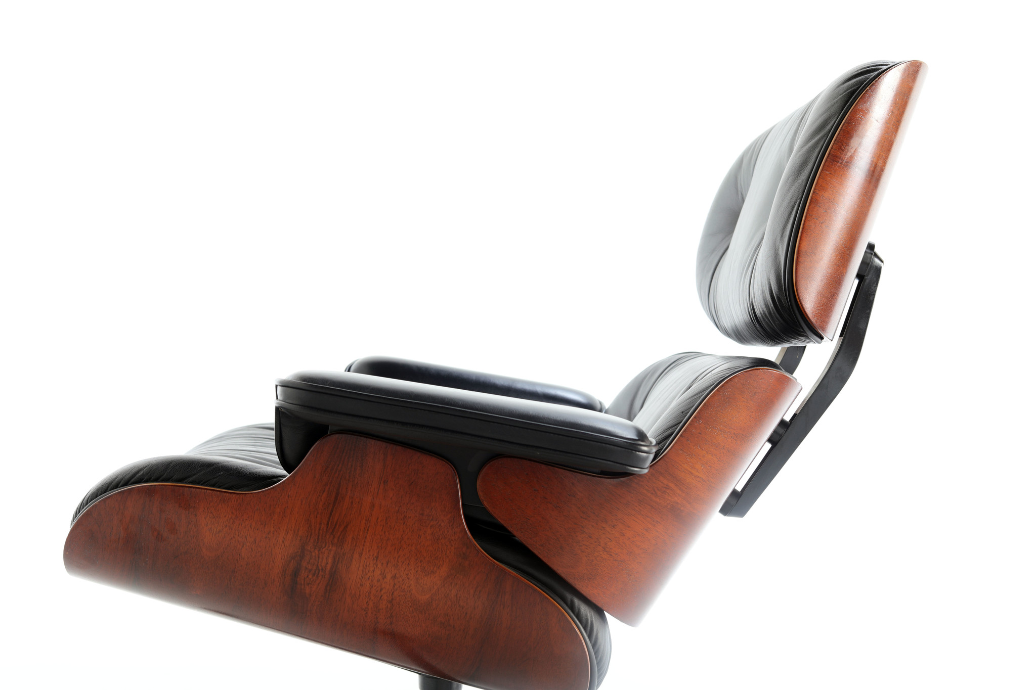 VINTAGE EAMES LOUNGE CHAIR & OTTOMAN VITRA, 1980'S