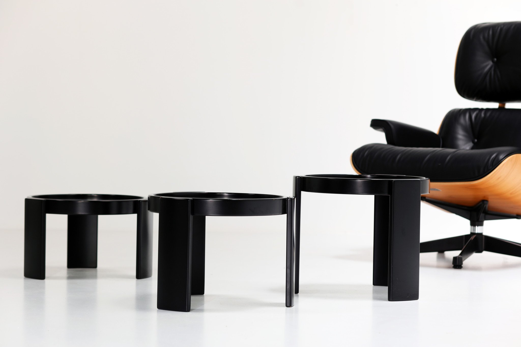 GIANFRANCO FRATTINI LOW TABLE SET FOR CASSINA, 1966