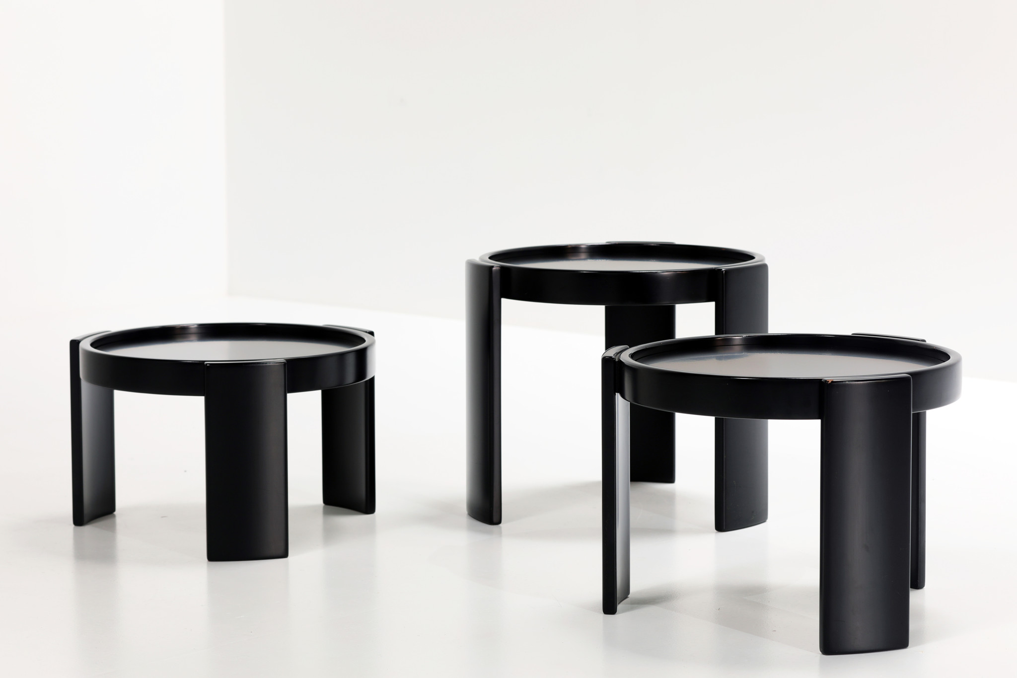 GIANFRANCO FRATTINI LOW TABLE SET FOR CASSINA, 1966