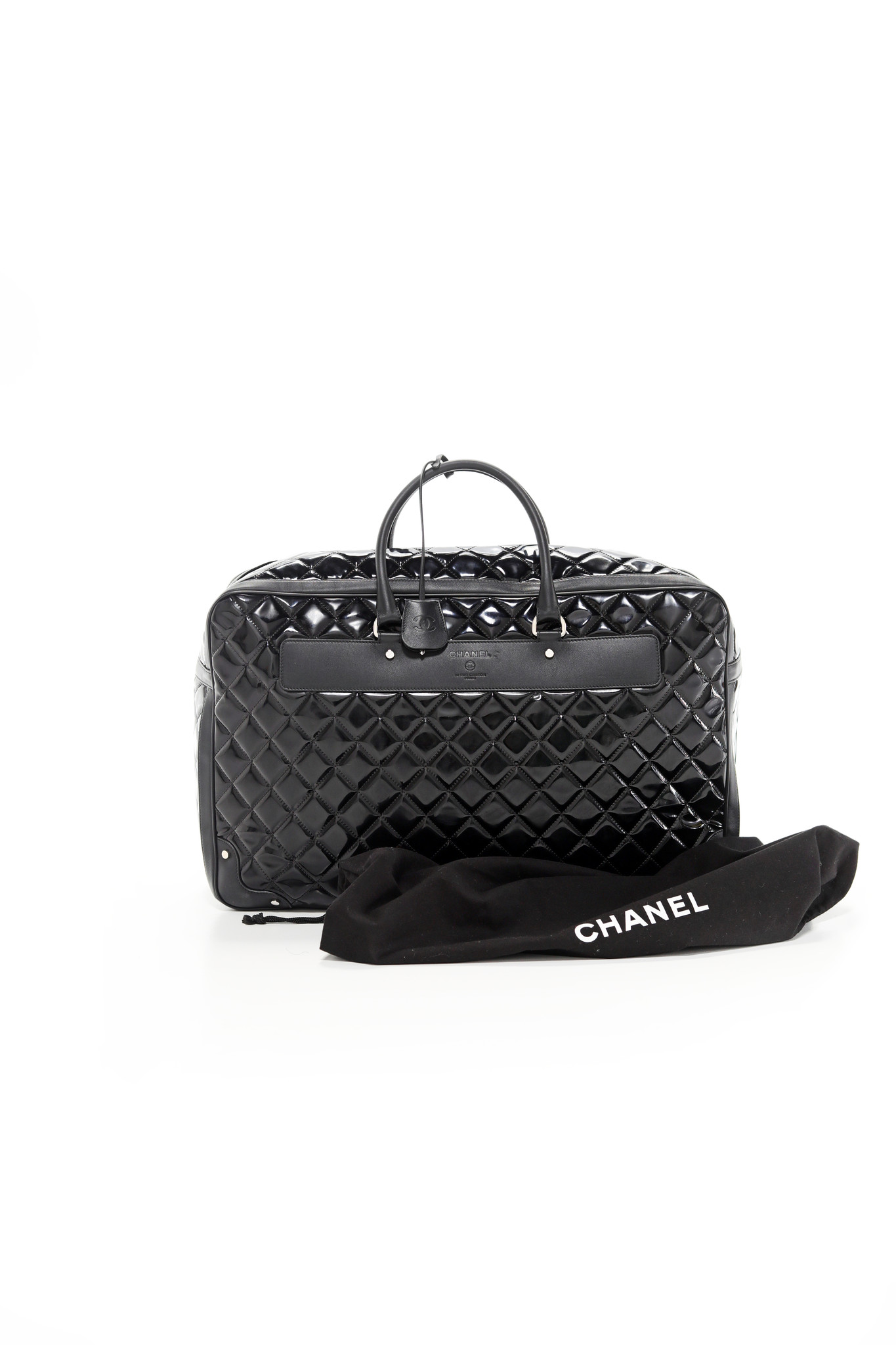 Chanel Brown Diamond Quilted Duffel Bag  Vintage Lux