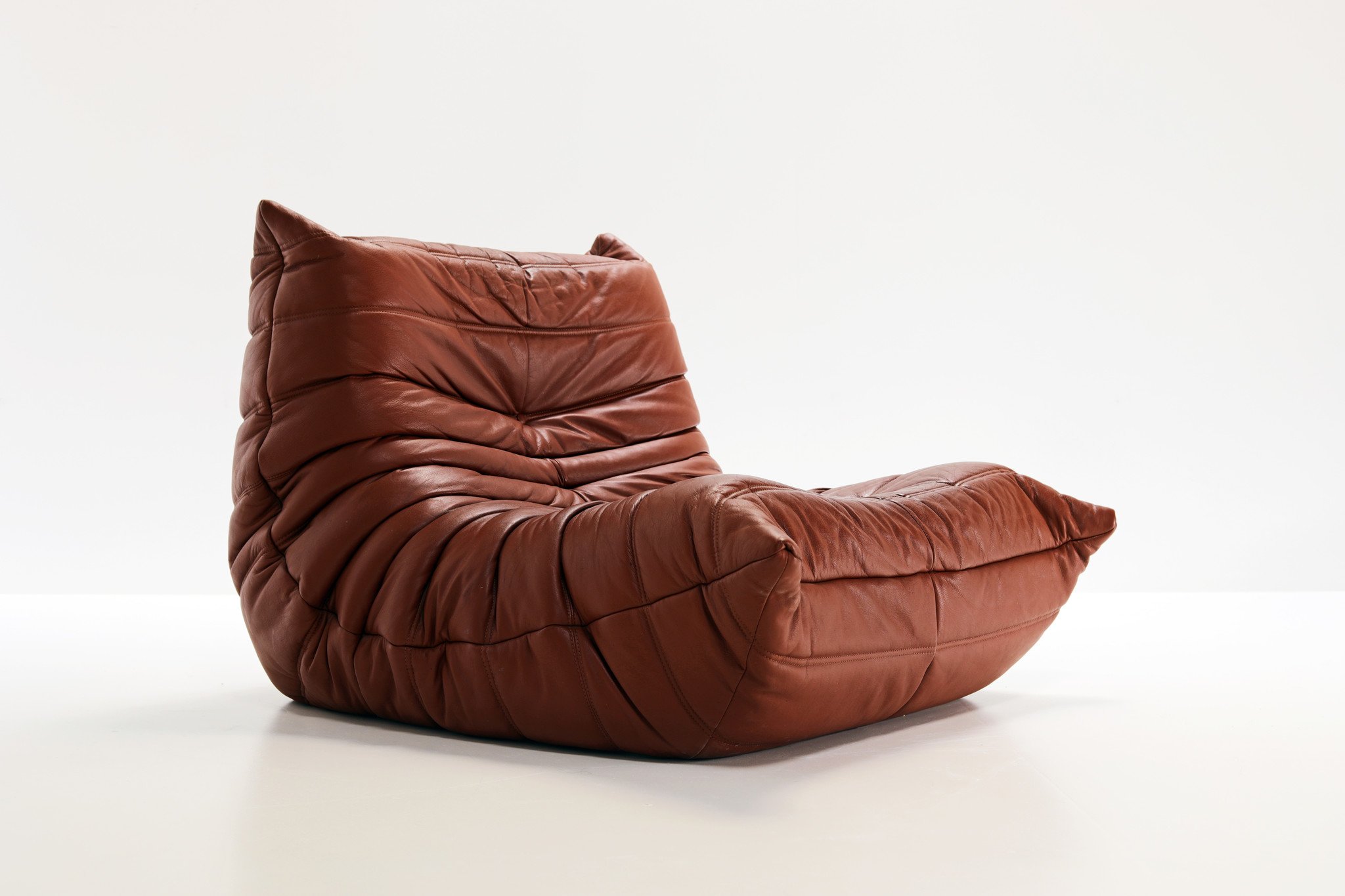 LIGNE ROSET TOGO en cuir cognac