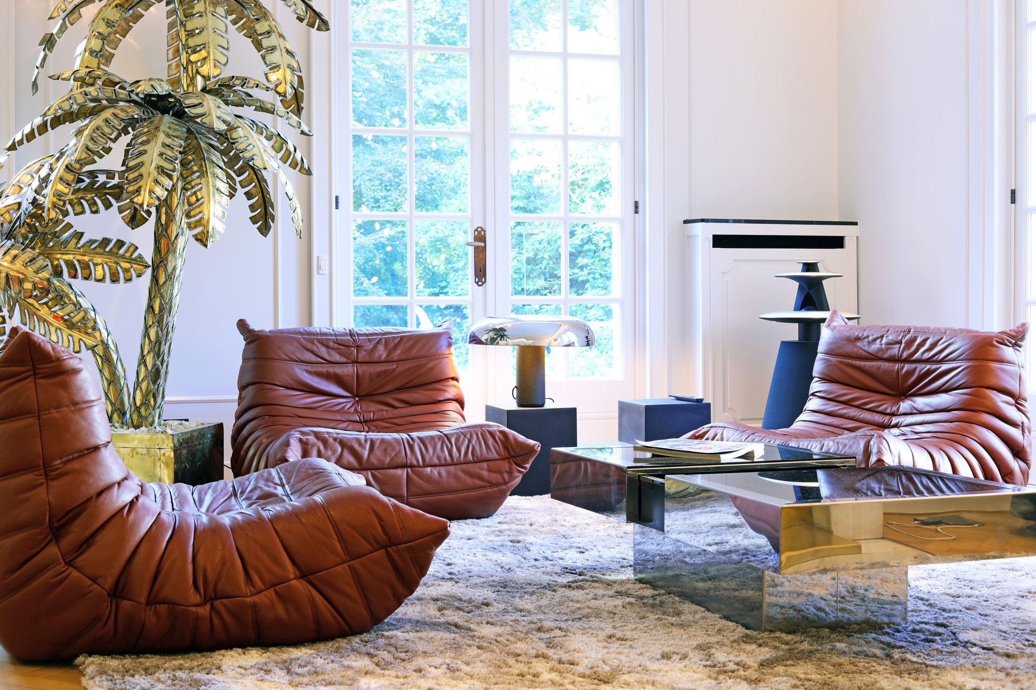 LIGNE ROSET TOGO in cognac leder