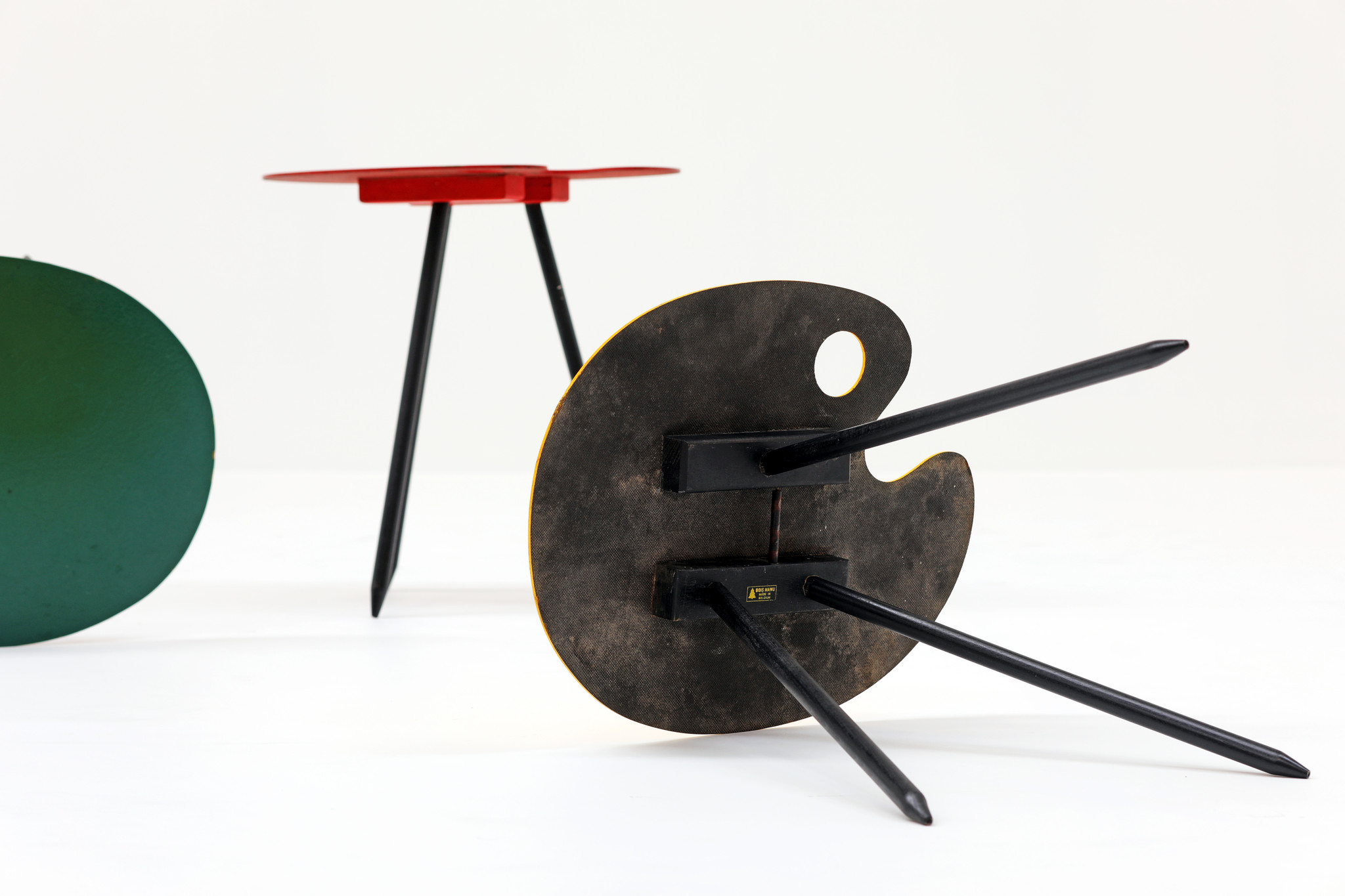 TABLES D'APPOINT PAR LUCIEN DE ROECK POUR BOIS MANU, 1950