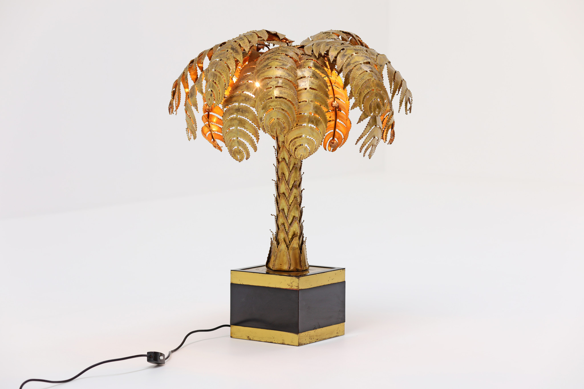 MAISON JANSEN PALM TREE LAMP, 1970'S