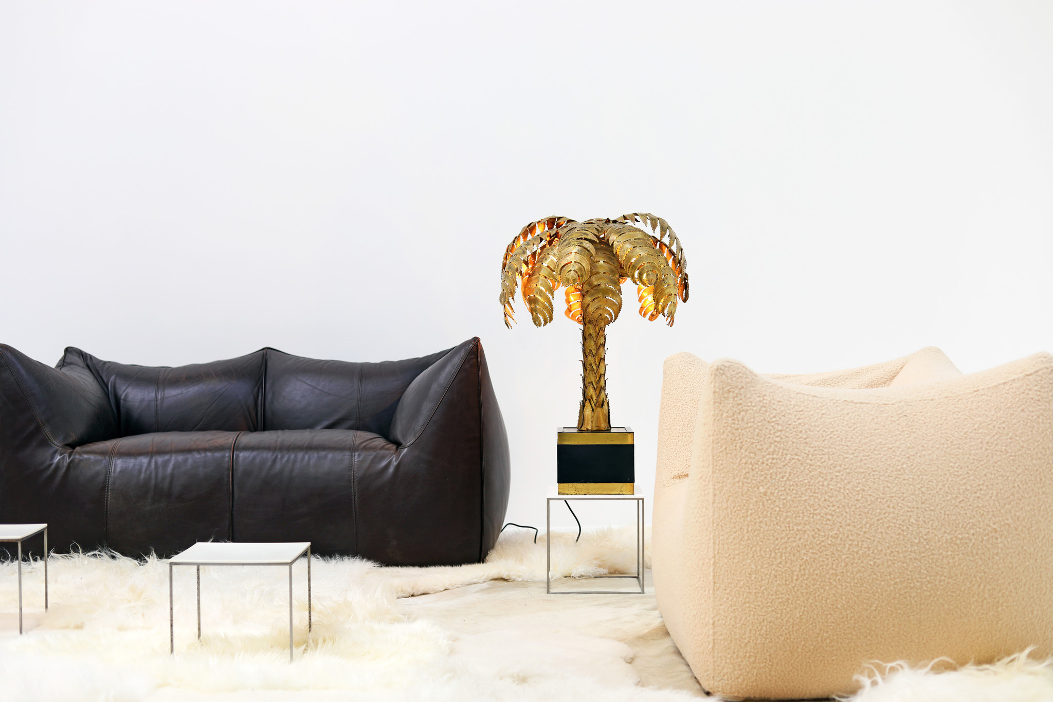 MAISON JANSEN PALM TREE LAMP, 1970'S