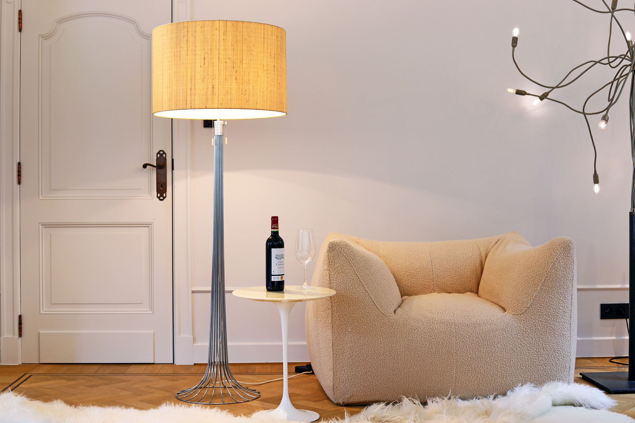 Kinkeldey Chrome Wire Floor Lamp