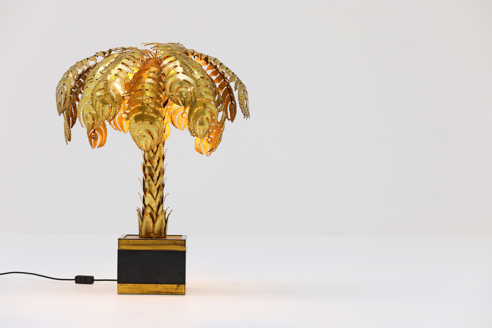 ORIGINELE MAISON JANSEN PALMBOOMLAMP, 1970'S