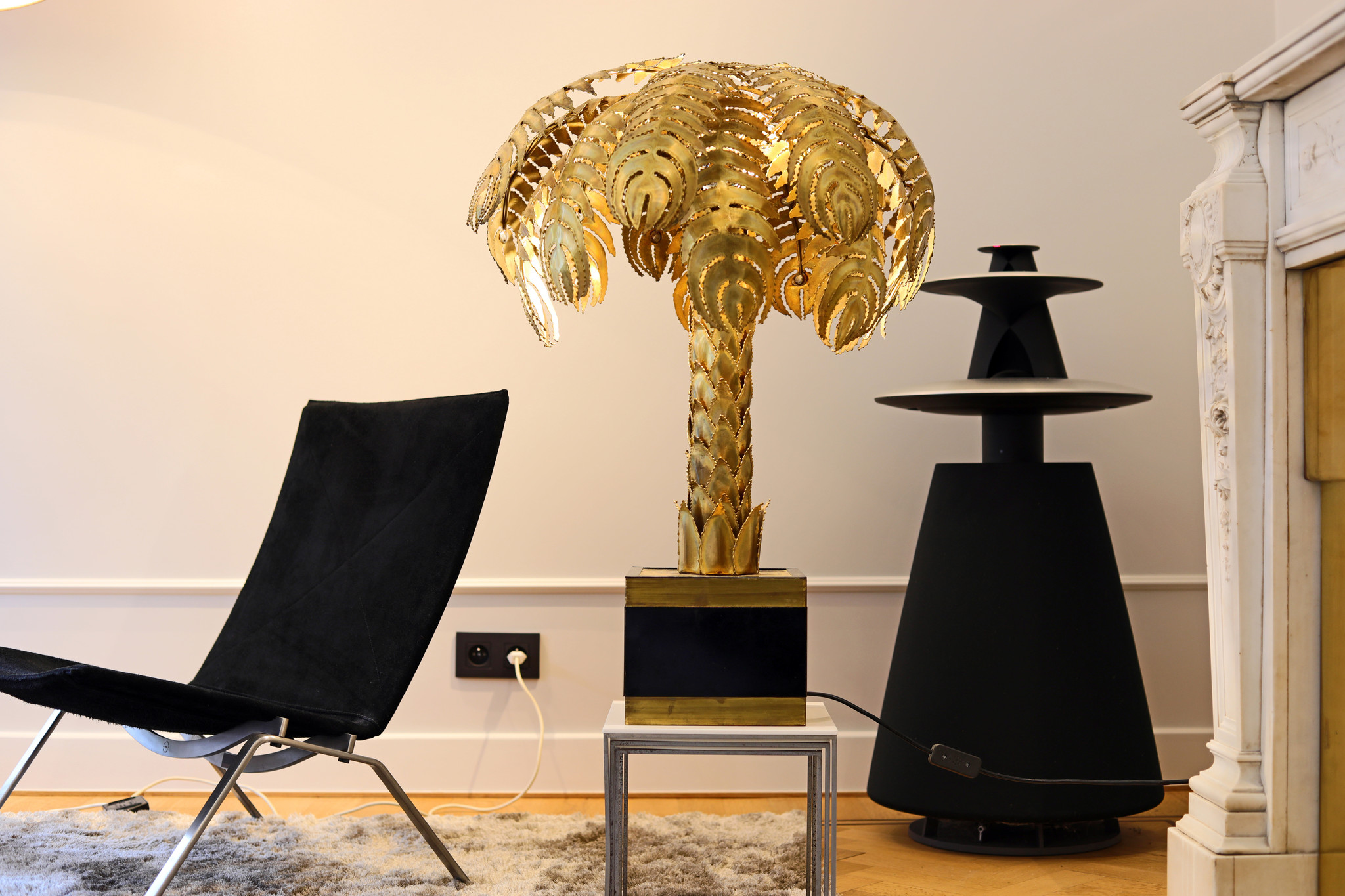 ORIGINELE MAISON JANSEN PALMBOOMLAMP, 1970'S