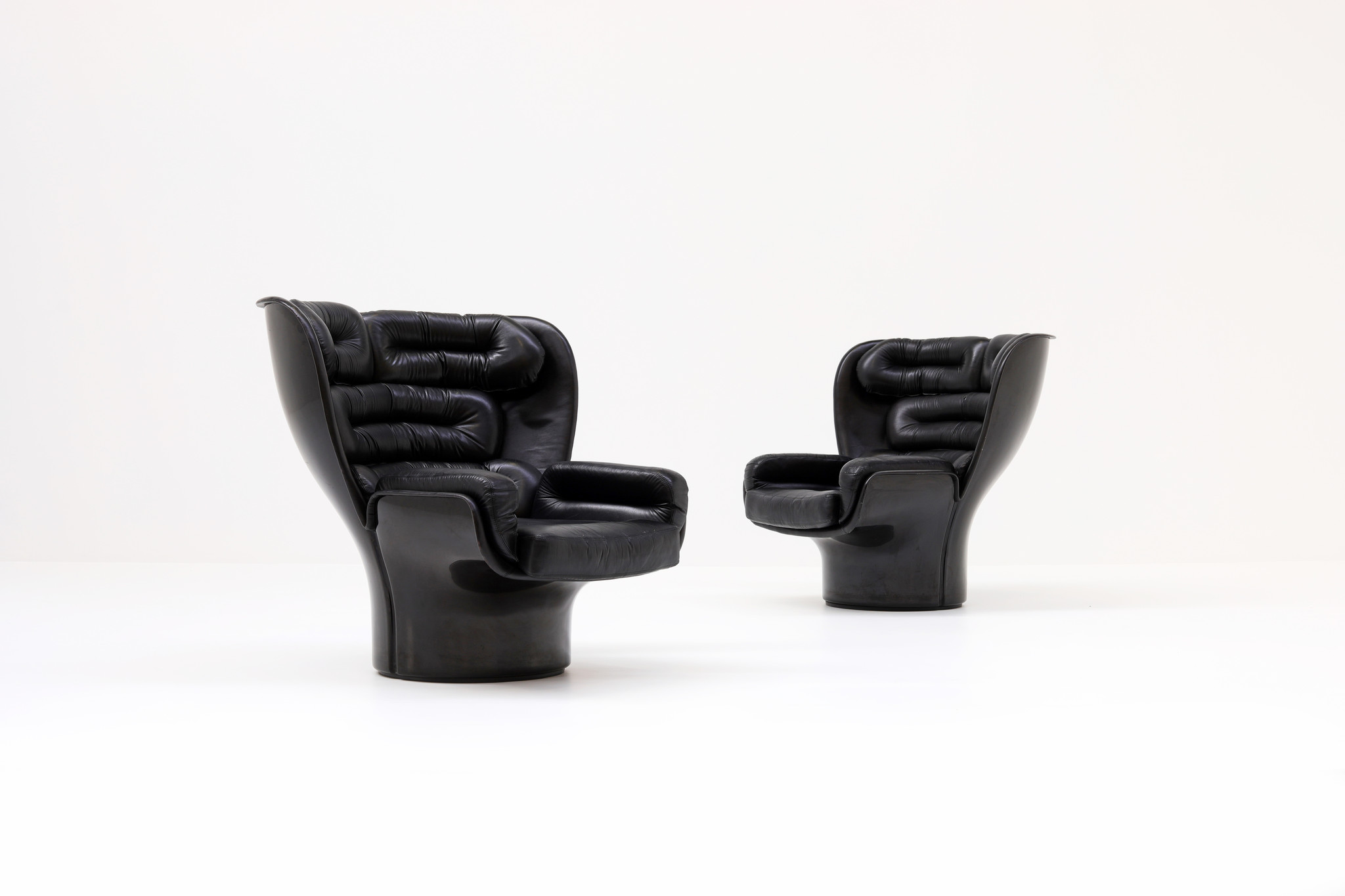 Elda Chairs ontworpen door Joe Colombo voor comfort.