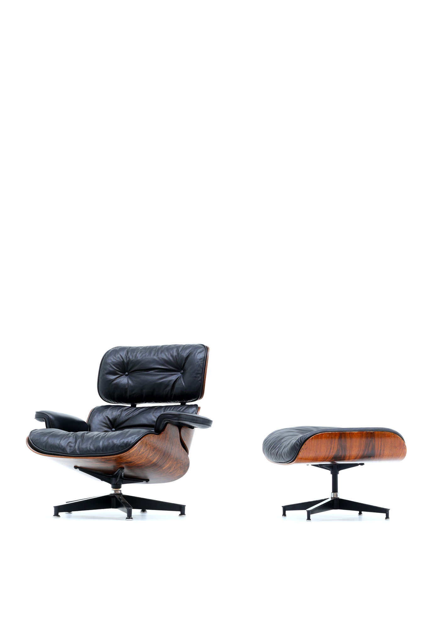 Fauteuil lounge vintage Eames en palissandre, 1960