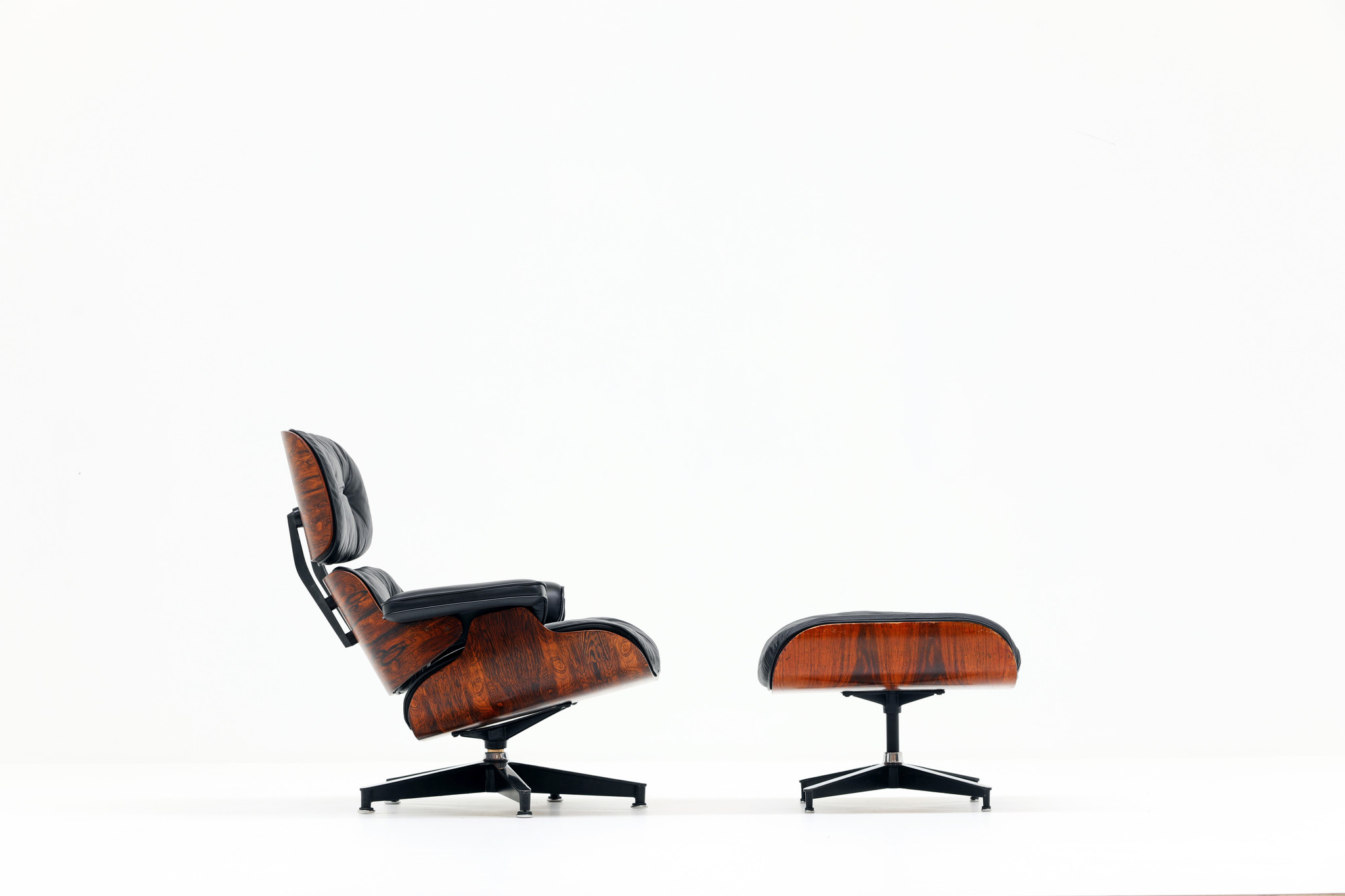 Fauteuil lounge vintage Eames en palissandre, 1960