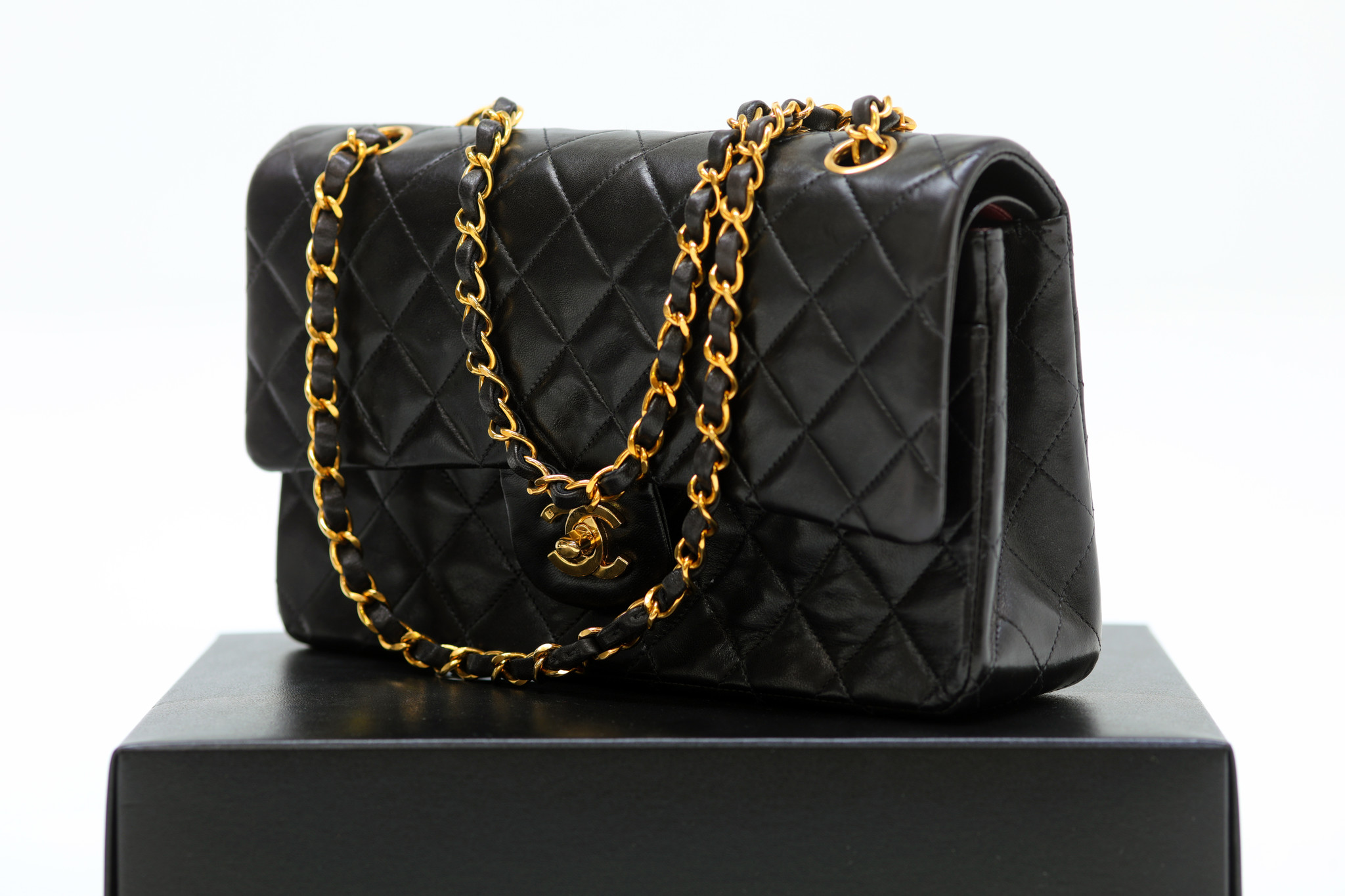 Sac double rabat moyen Chanel vintage