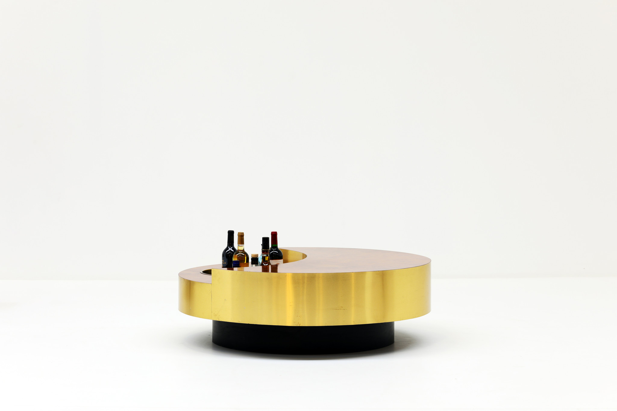 Willy Rizzo coffee-table met bar, 1970's