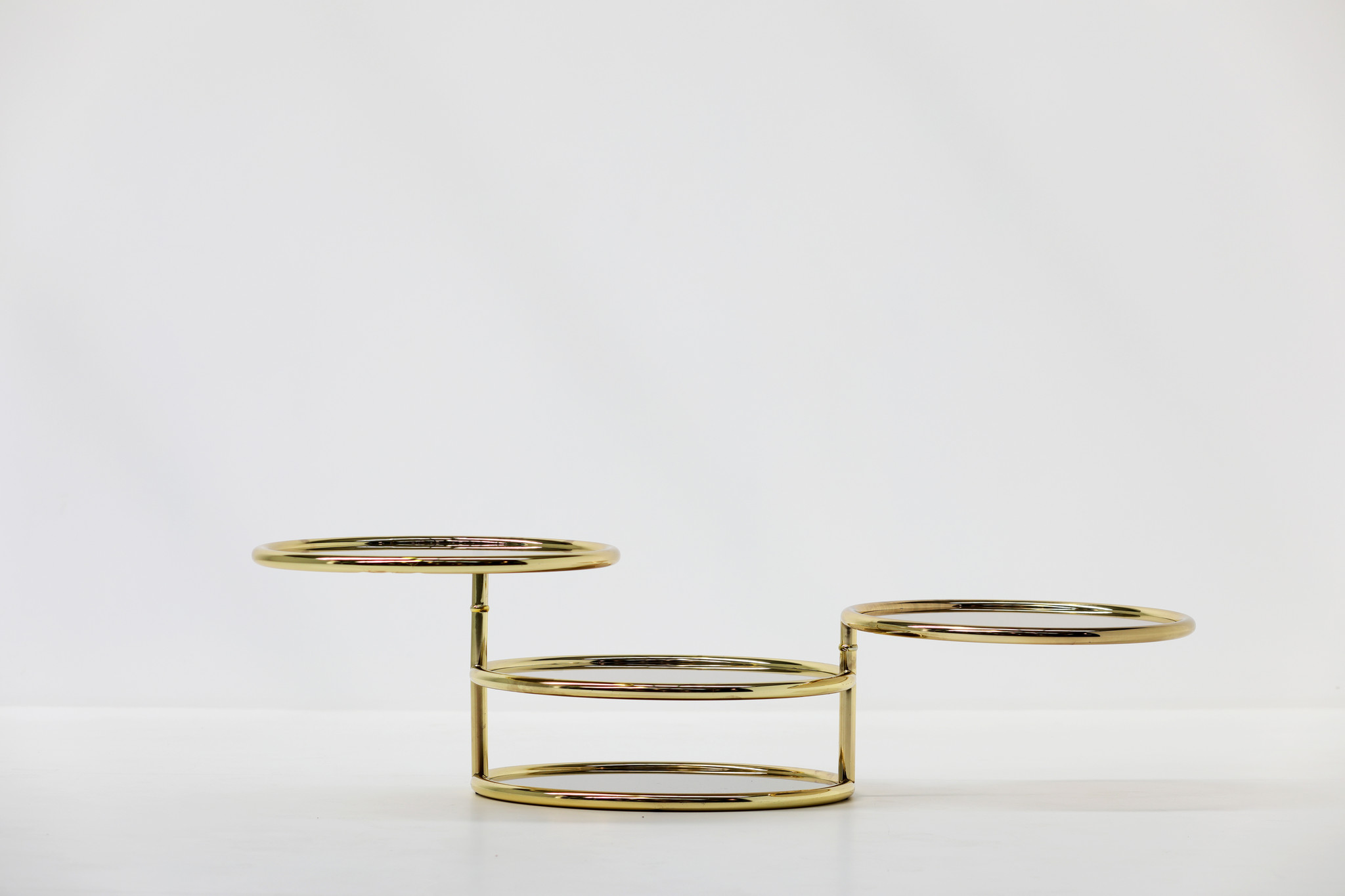 Gilded coffee table designed by Milo Baughman for MOREX ITALY, 1979