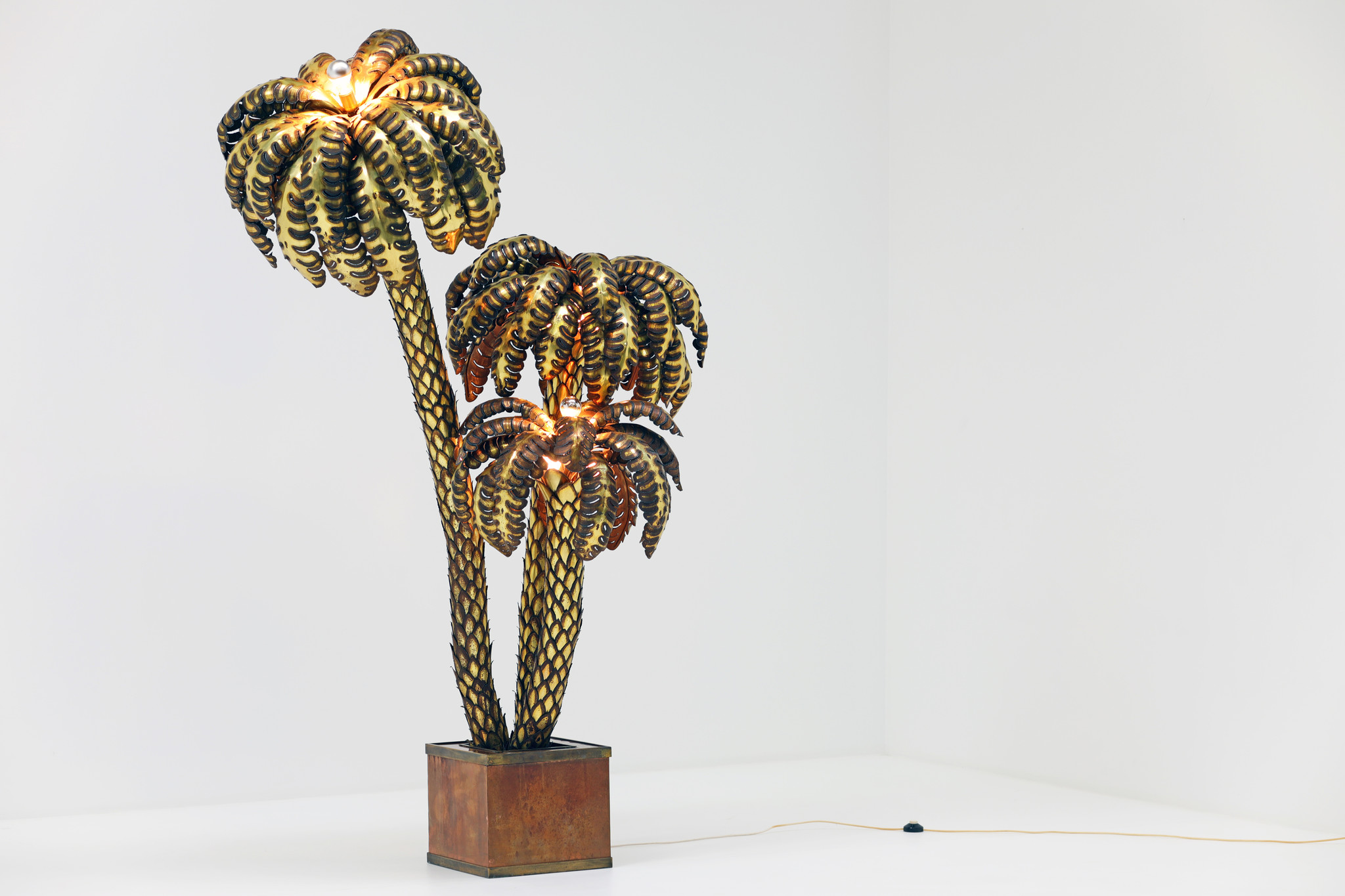 XXL Maison Jansen palmboom lamp